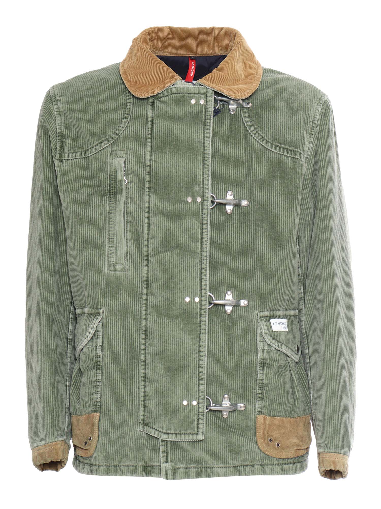 Shop Fay 4 Hooks Archive Coat In Green