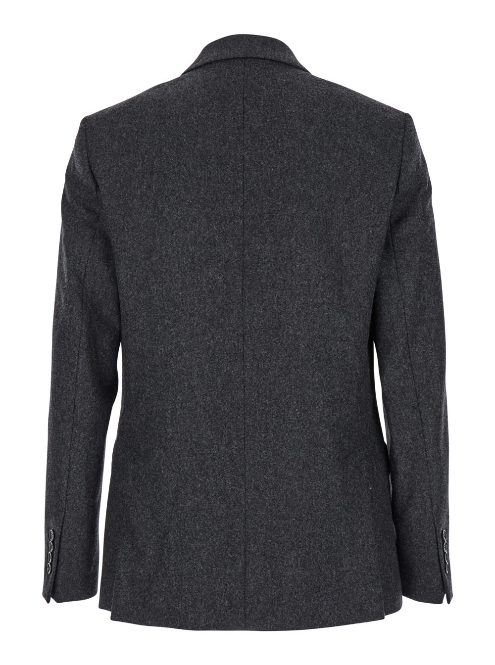 Shop Ami Alexandre Mattiussi Grey Double-breasted Jacket With Peak Revers In Wool Man