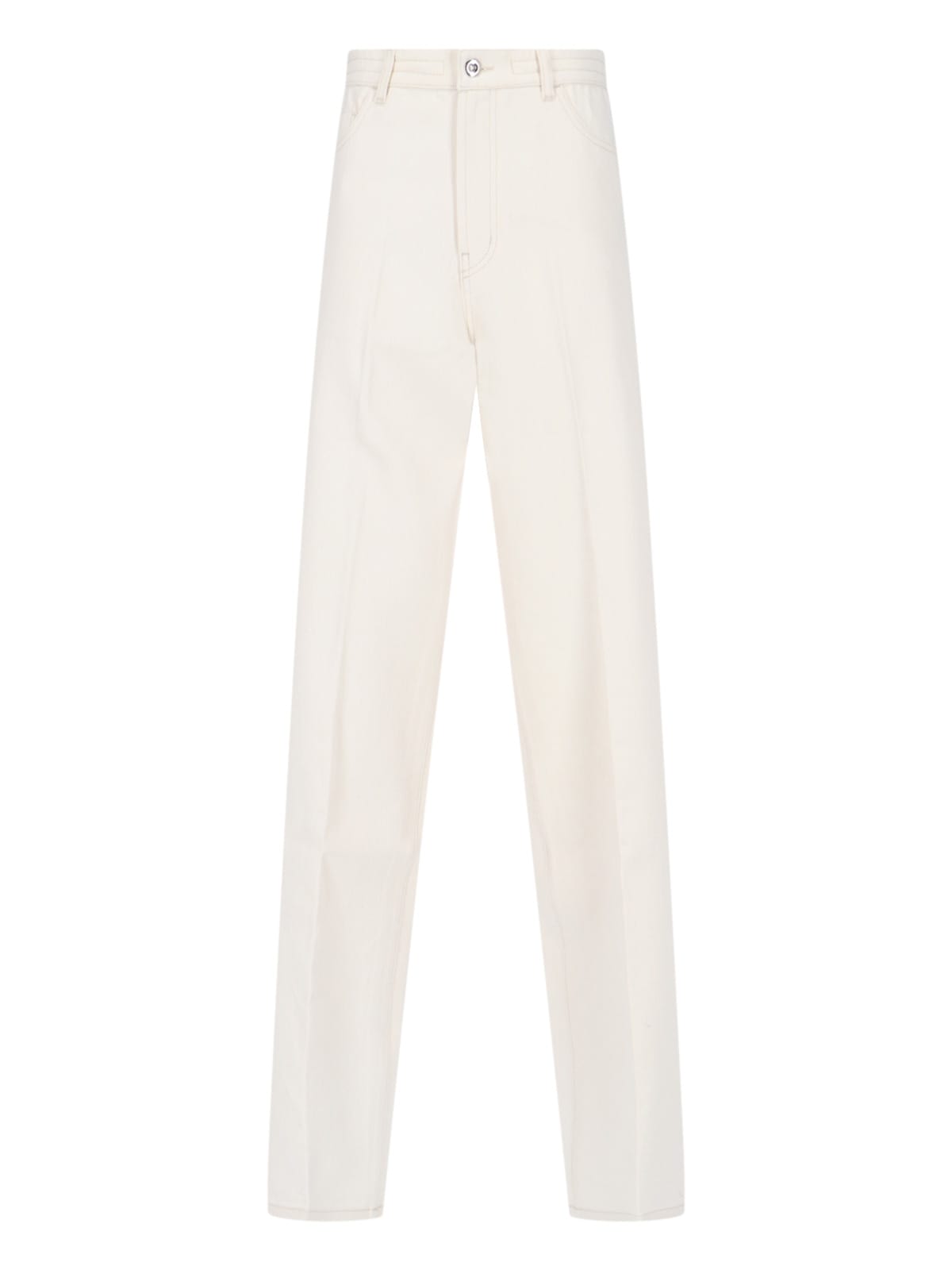 Shop Setchu Straight Jeans In Crema