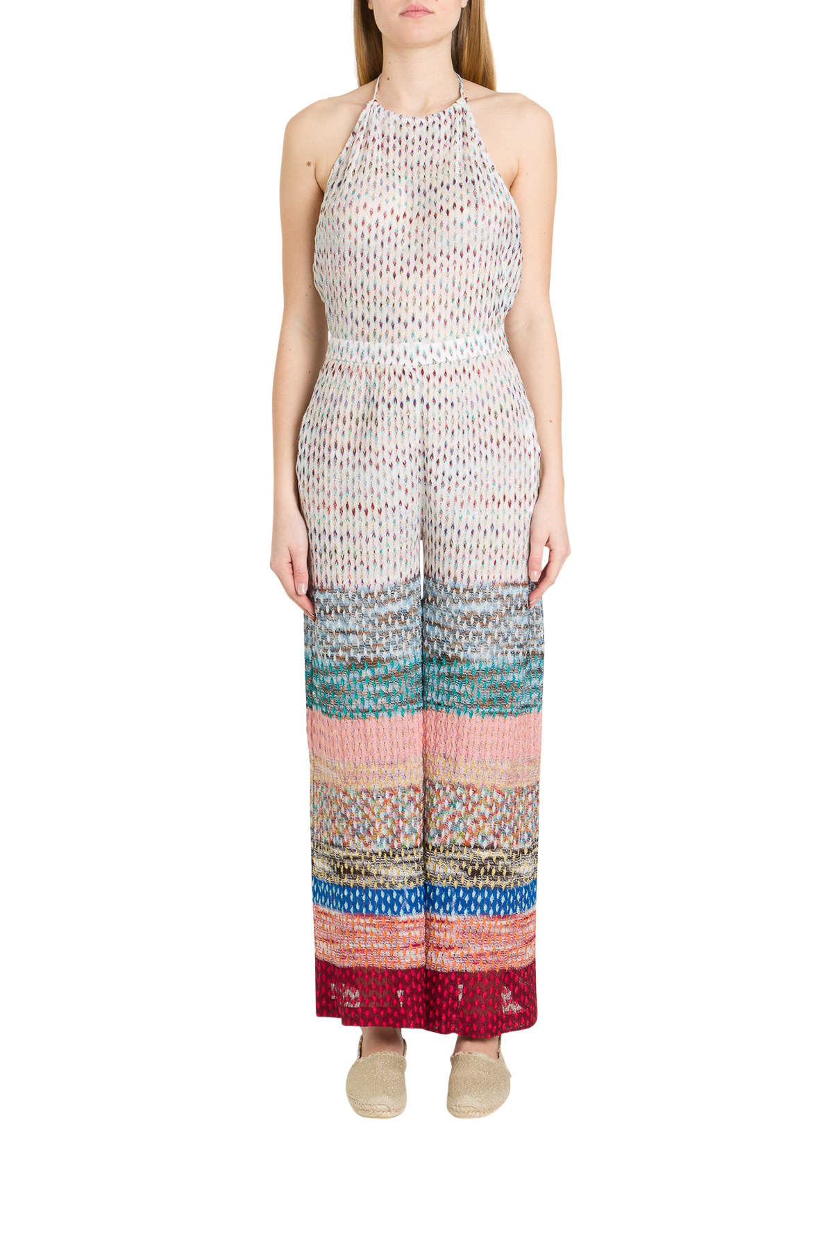 MISSONI ONE-PIECE JUMPSUIT IN MULTICOLOURED KNIT,11274357