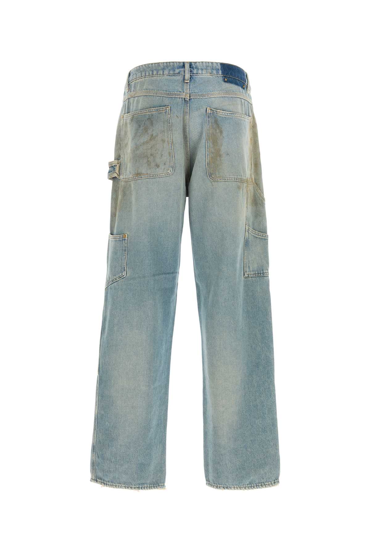 Golden Goose Sand Wash Jeans With A Distressed Effect In Blue
