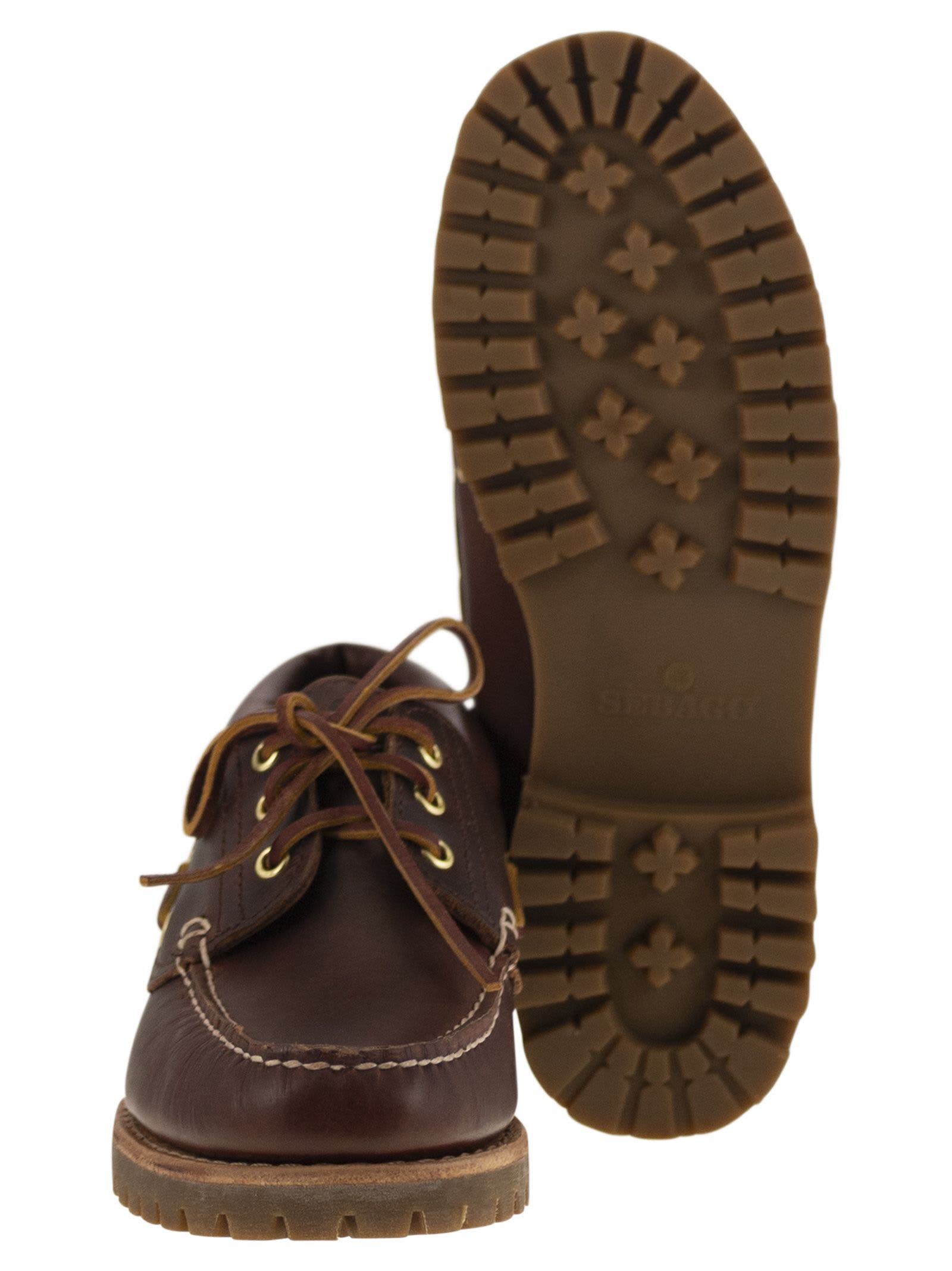 Shop Sebago Acadia Premium - Leather Moccasin In Brown