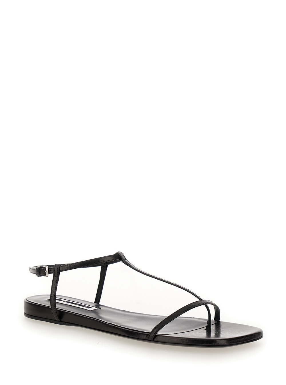 Shop Jil Sander Sandals In Black