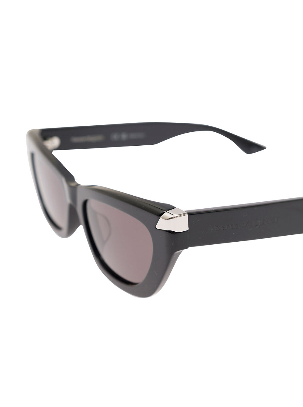 Alexander Mcqueen Punk Rivet Sunglasses In Black Black Smoke
