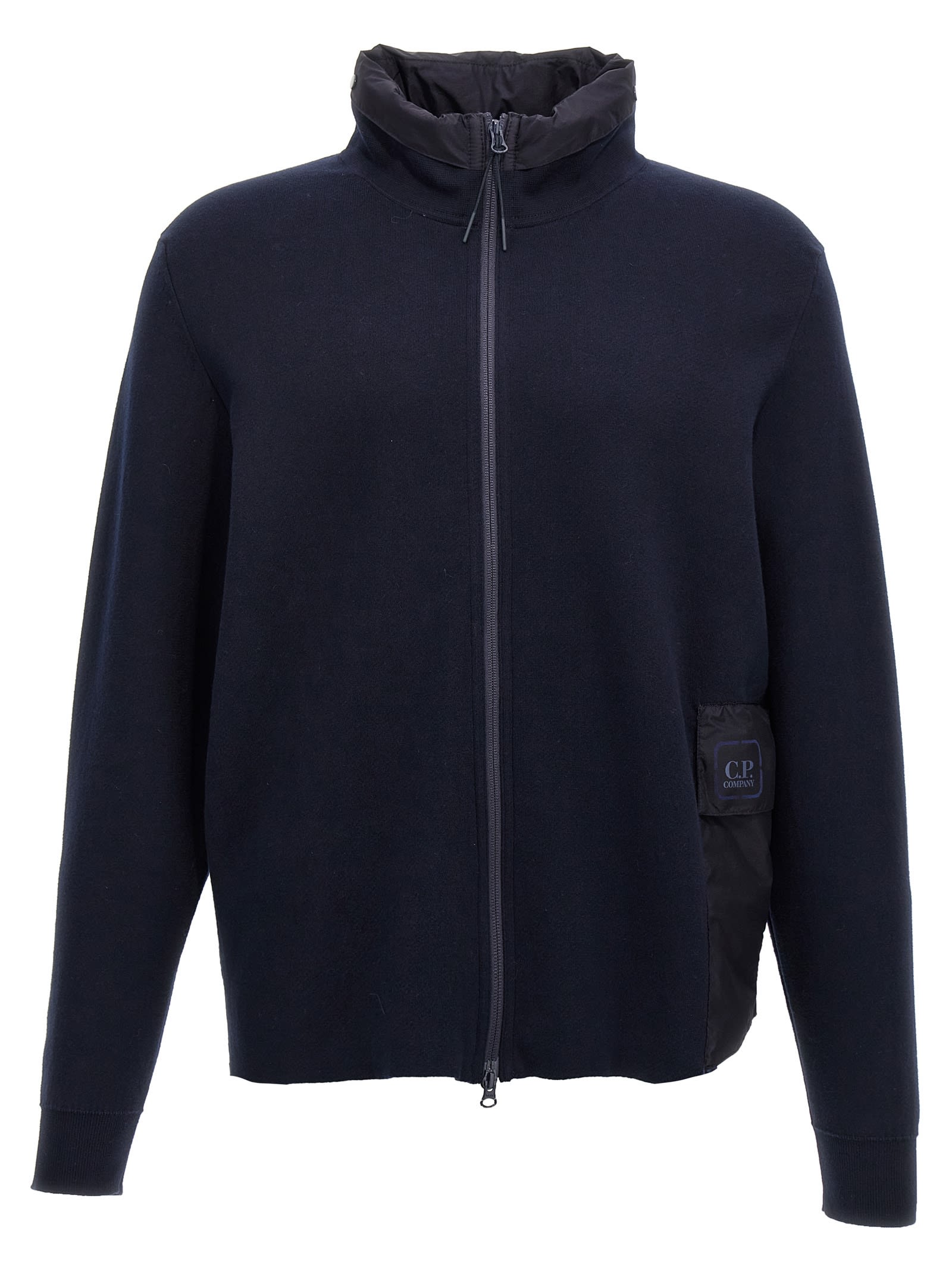 Shop C.p. Company Metropolis Series Cardigan In Blue