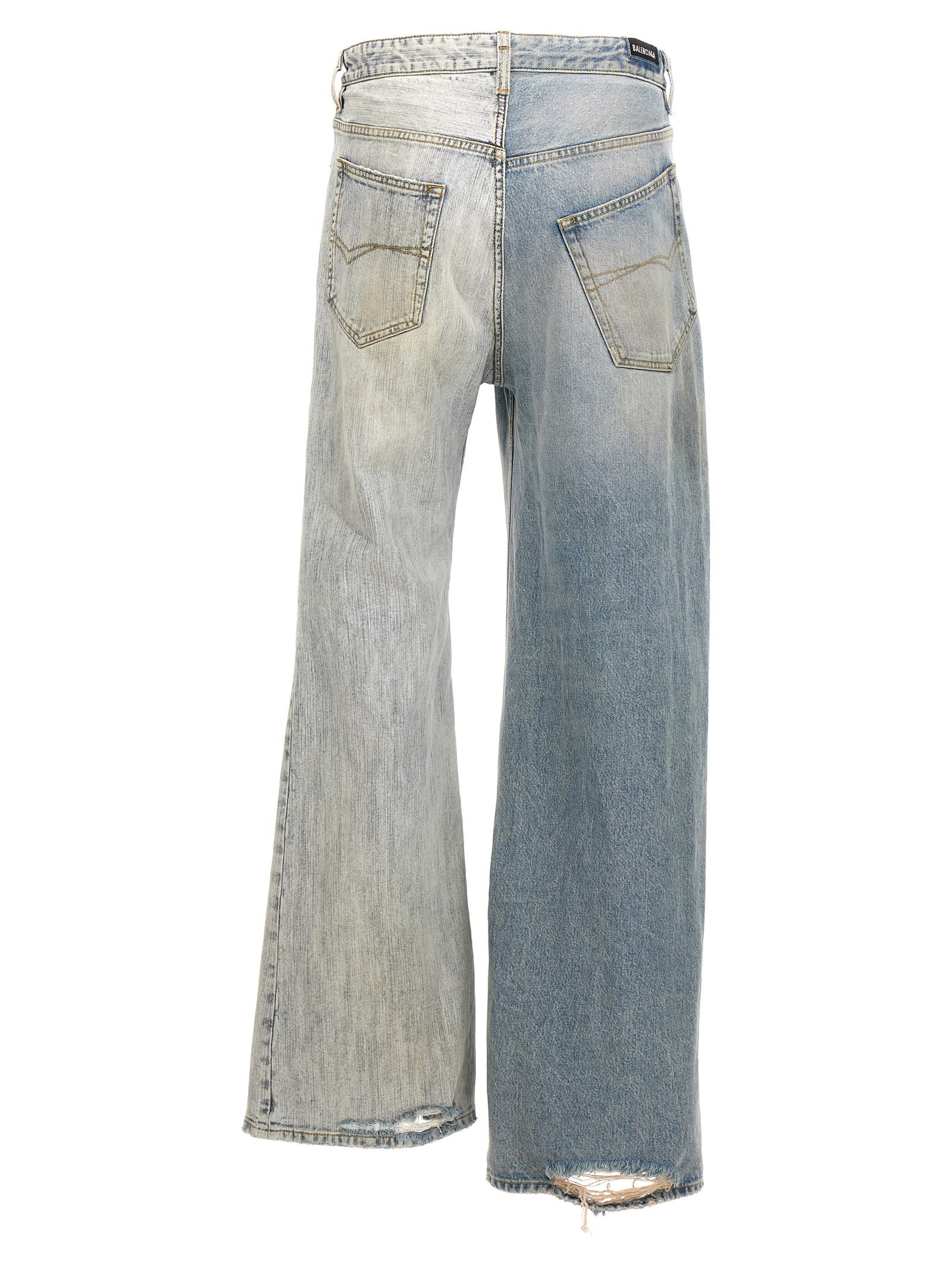 Shop Balenciaga Fifty-fifty Jeans In Multicolor