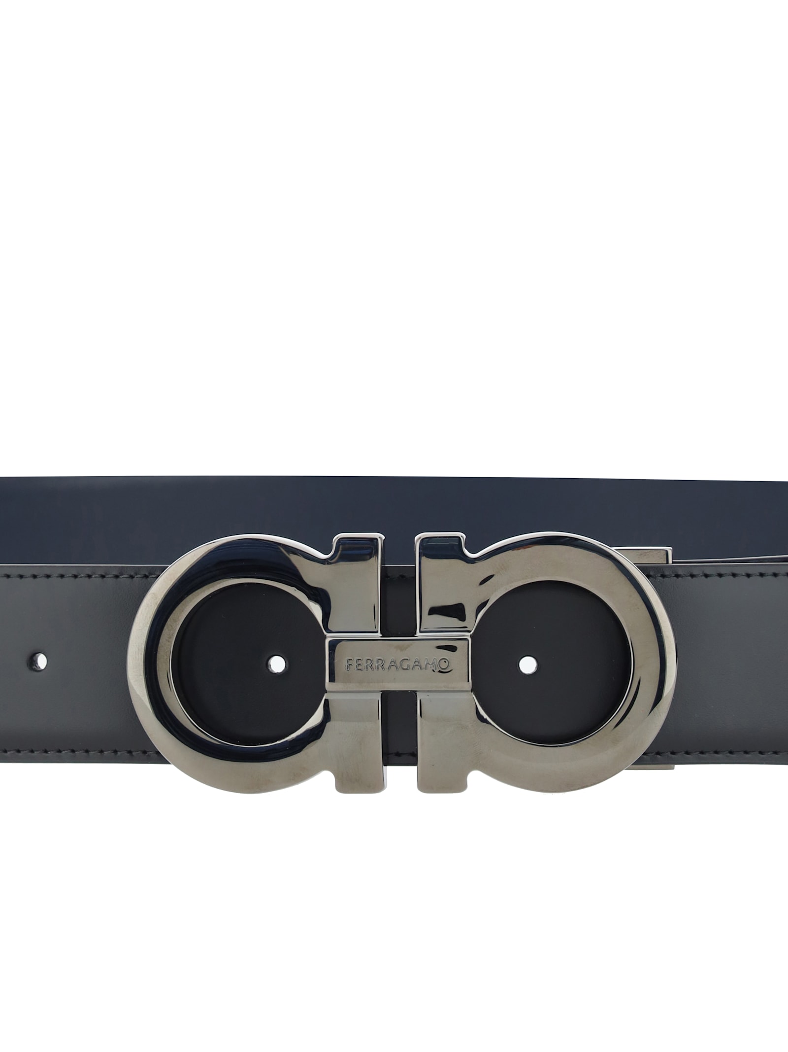 Shop Ferragamo Reversible Belt In Black