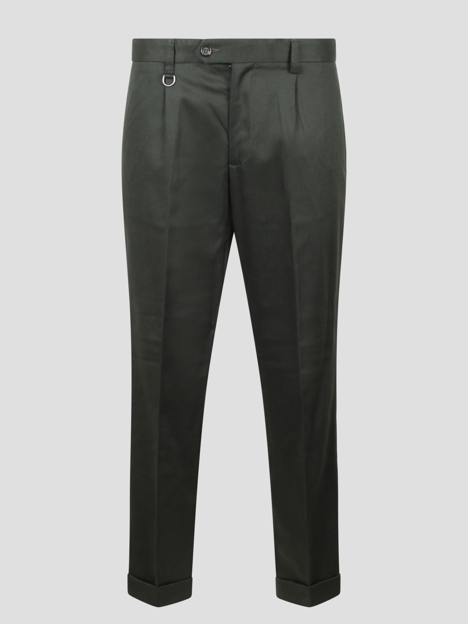 Shop Paolo Pecora Straight Trousers In Green