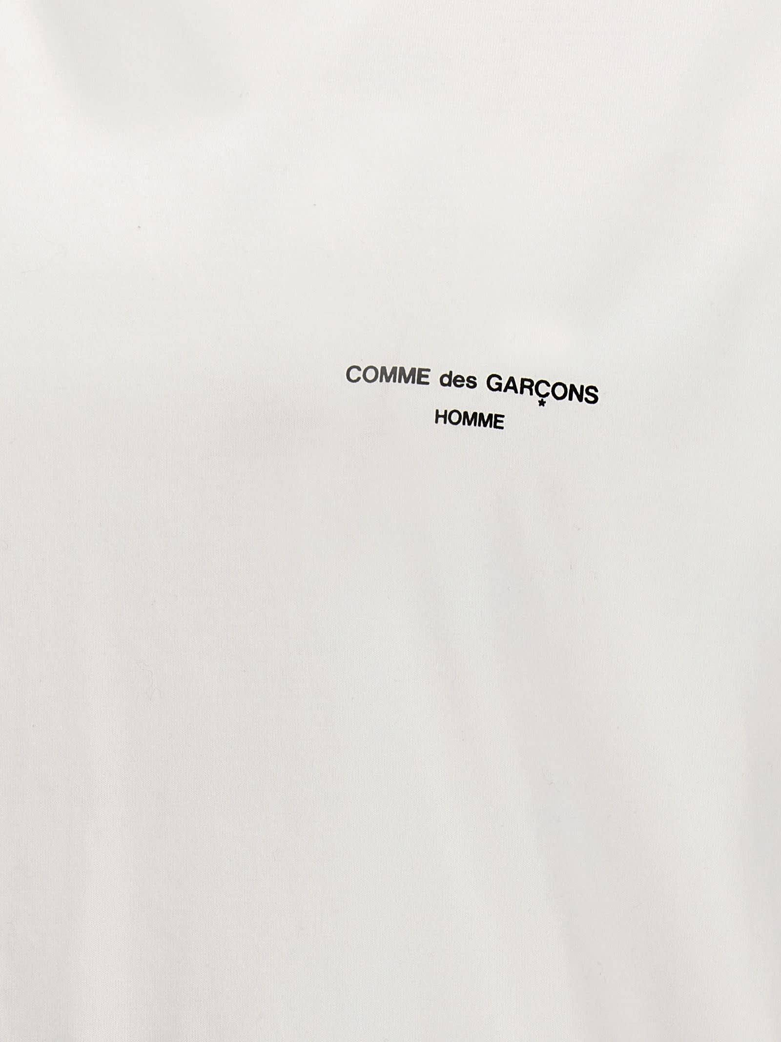 Shop Comme Des Garçons Homme Deux Logo Print T-shirt In White