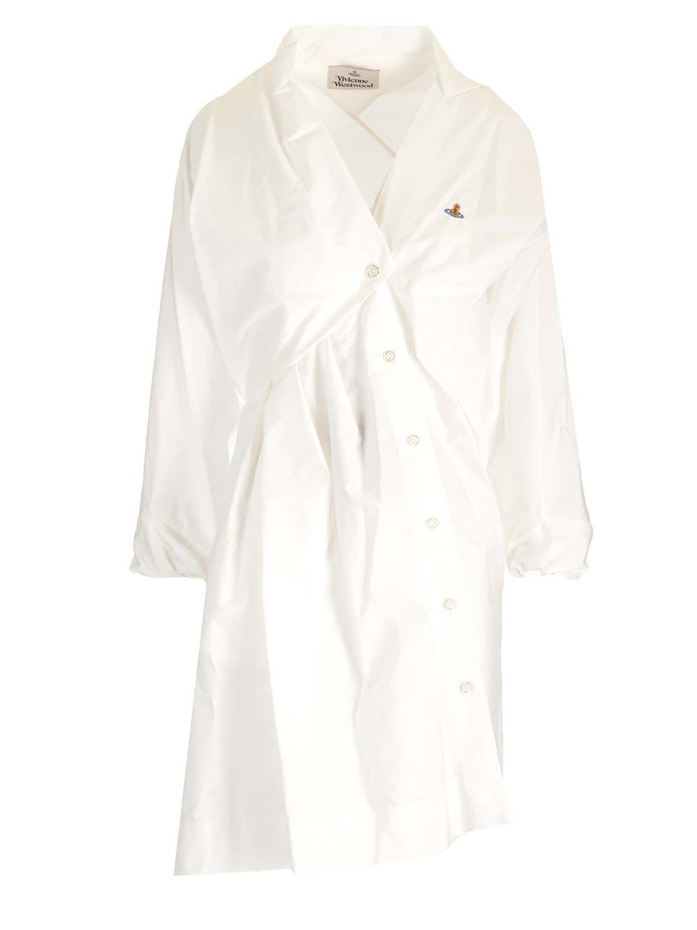 Shop Vivienne Westwood Natalia Shirtdress In White