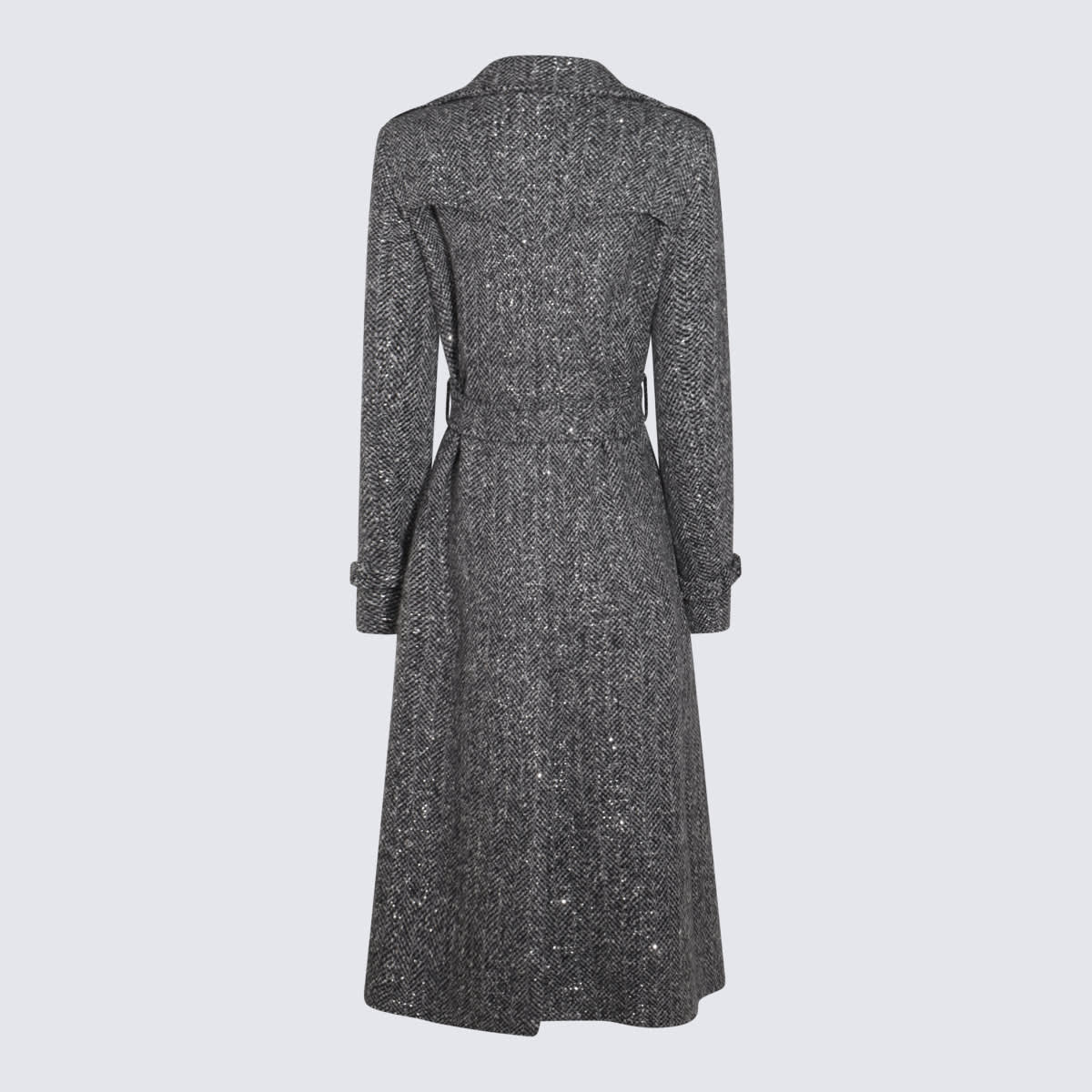 Shop Tagliatore Grey Carola Wool Coat