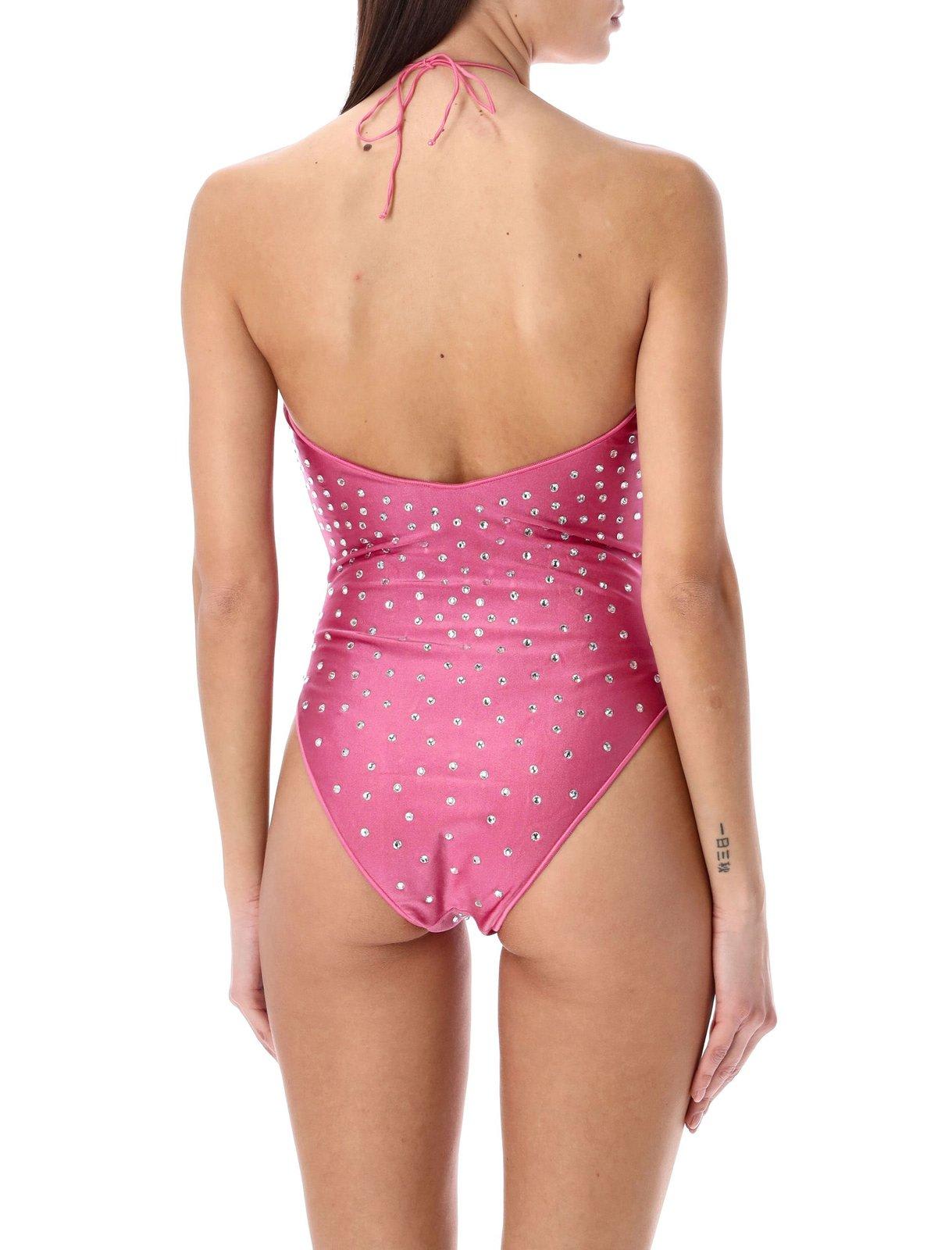 Shop Oseree Embellished One Piece Swimsuit