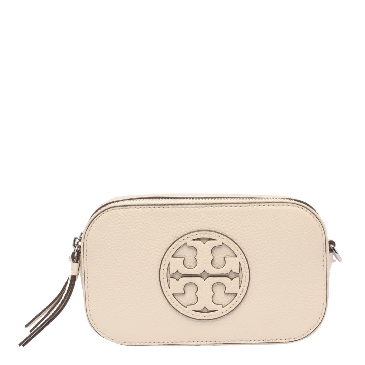 Shop Tory Burch Mini Miller Crossbody Bag In White