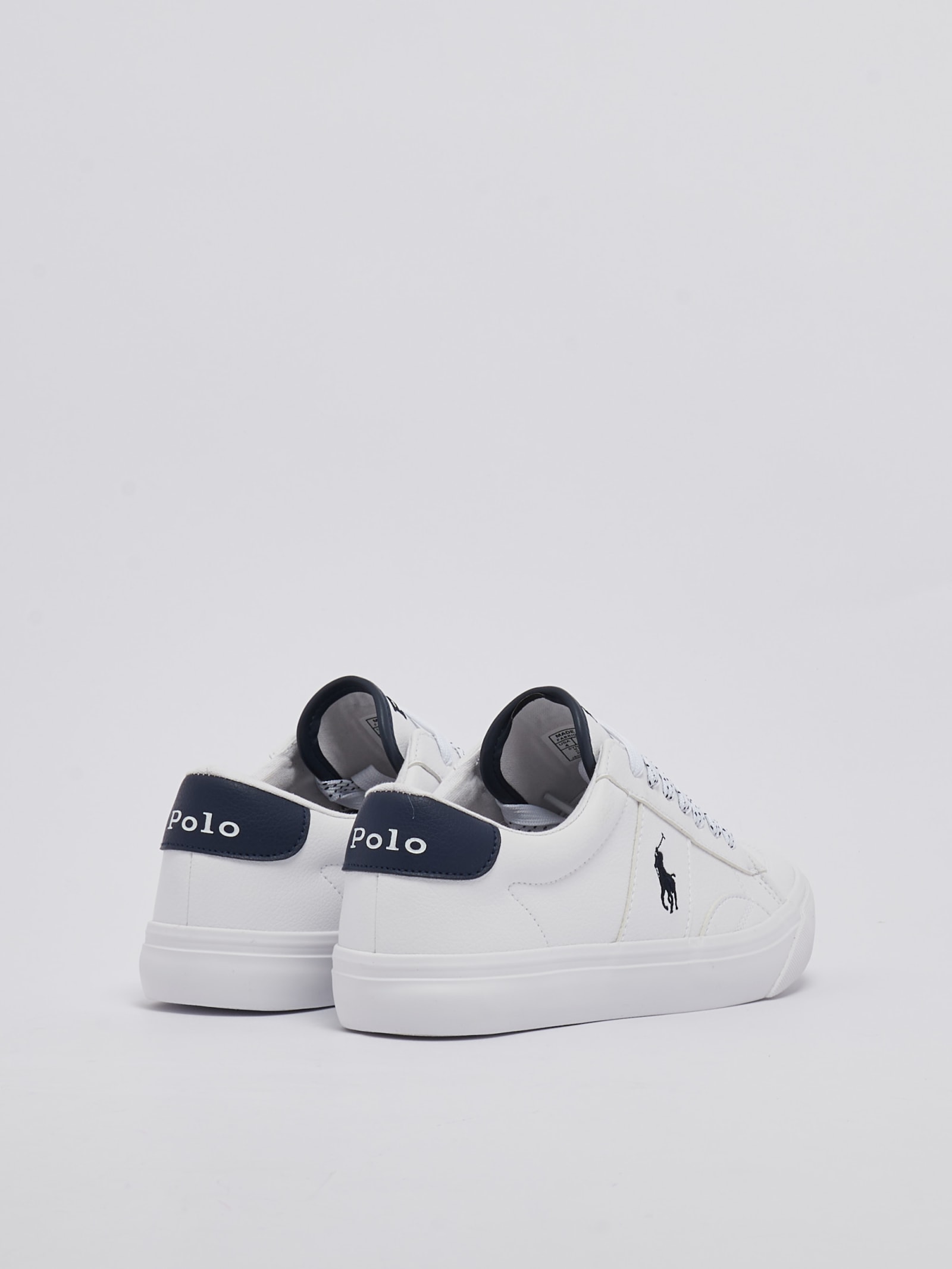 Shop Polo Ralph Lauren Ryley Sneakers Sneaker In Bianco-blu