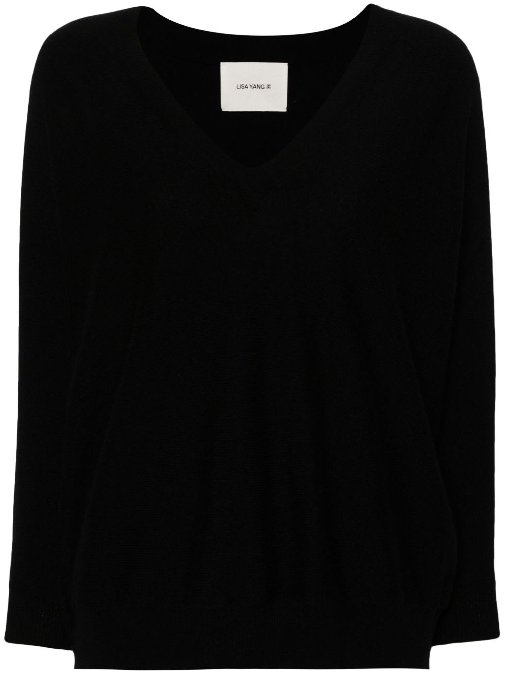 Lisa Yang Black Cashmere Knit Sweater In Black