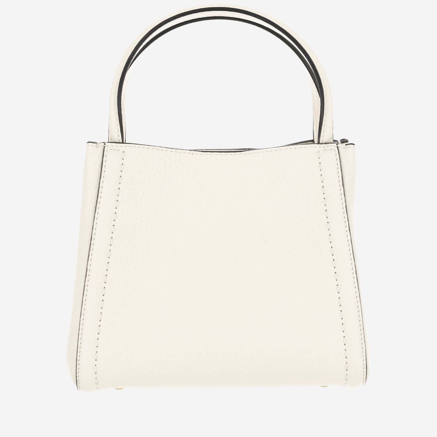 Shop Valentino Alltime Small Handbag Made Of Grained Calf Leather In White