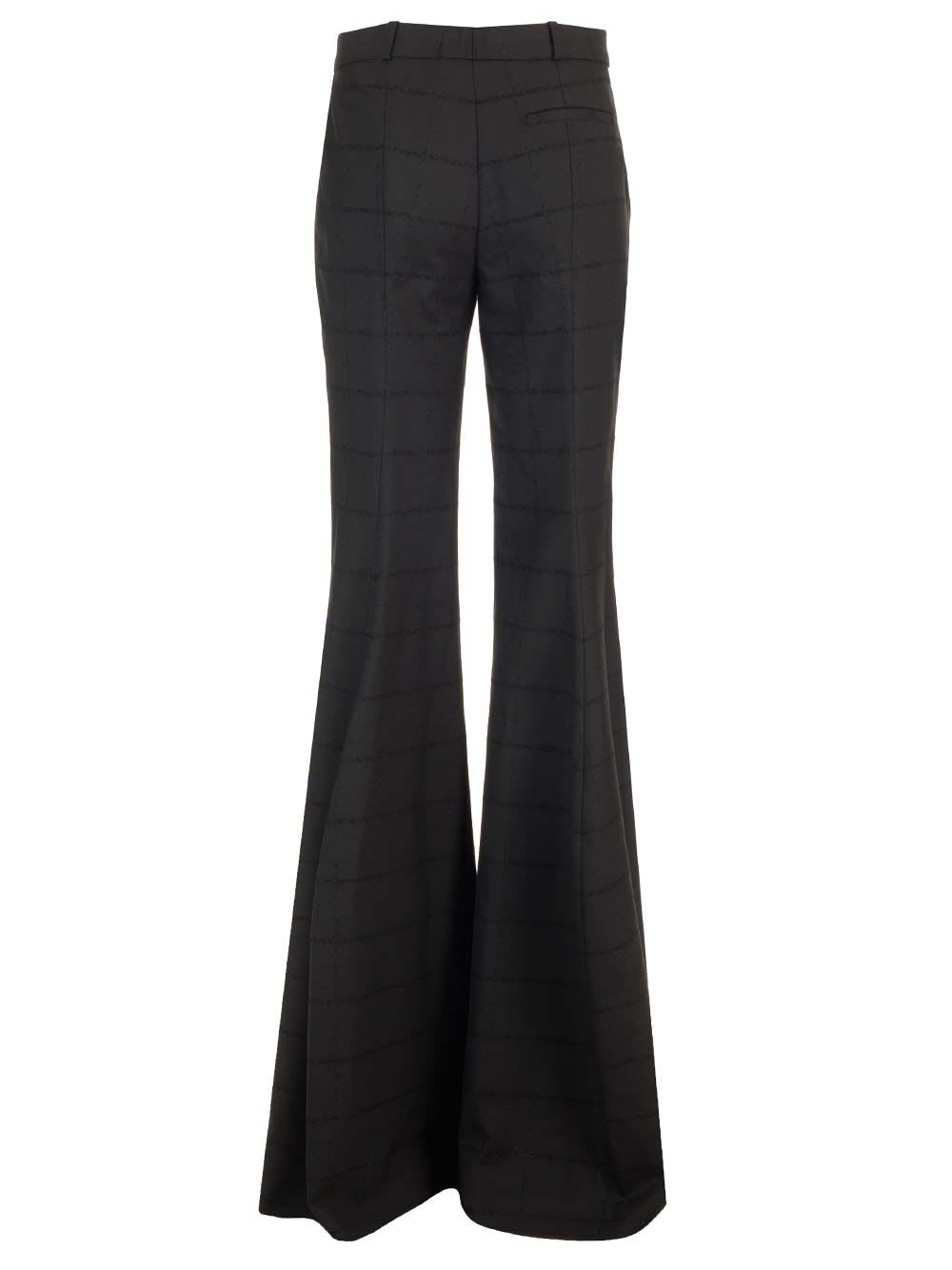 Shop Del Core Tailored Boot Cut Trousers In Black