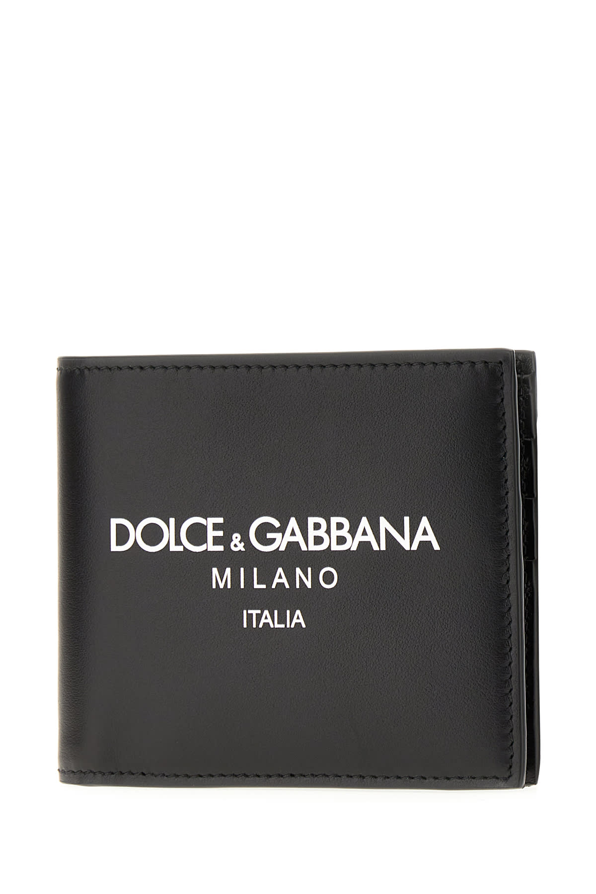 Shop Dolce & Gabbana Black Leather Wallet In Hnii7