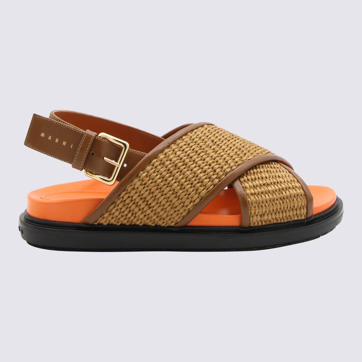 Brown Cotton Fussbeet Sandals