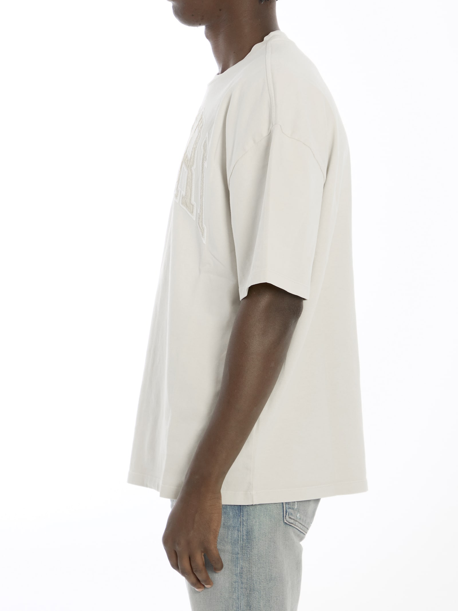 Shop Amiri Vintage Oversized T-shirt In Beige