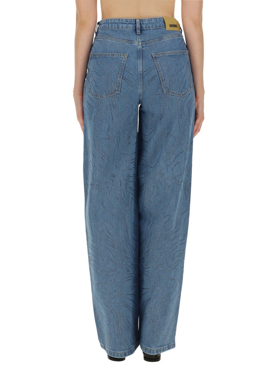 Shop Rotate Birger Christensen Straight Leg Jeans In Denim