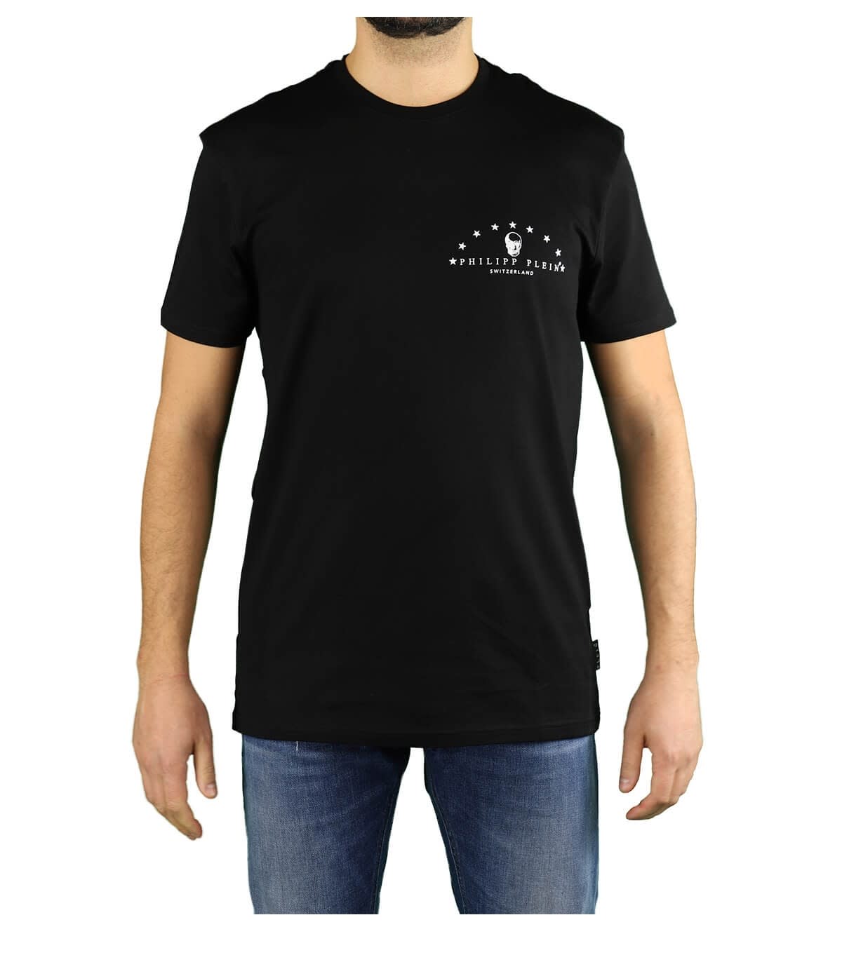 Philipp Plein Ss Skull Black Logo T-shirt