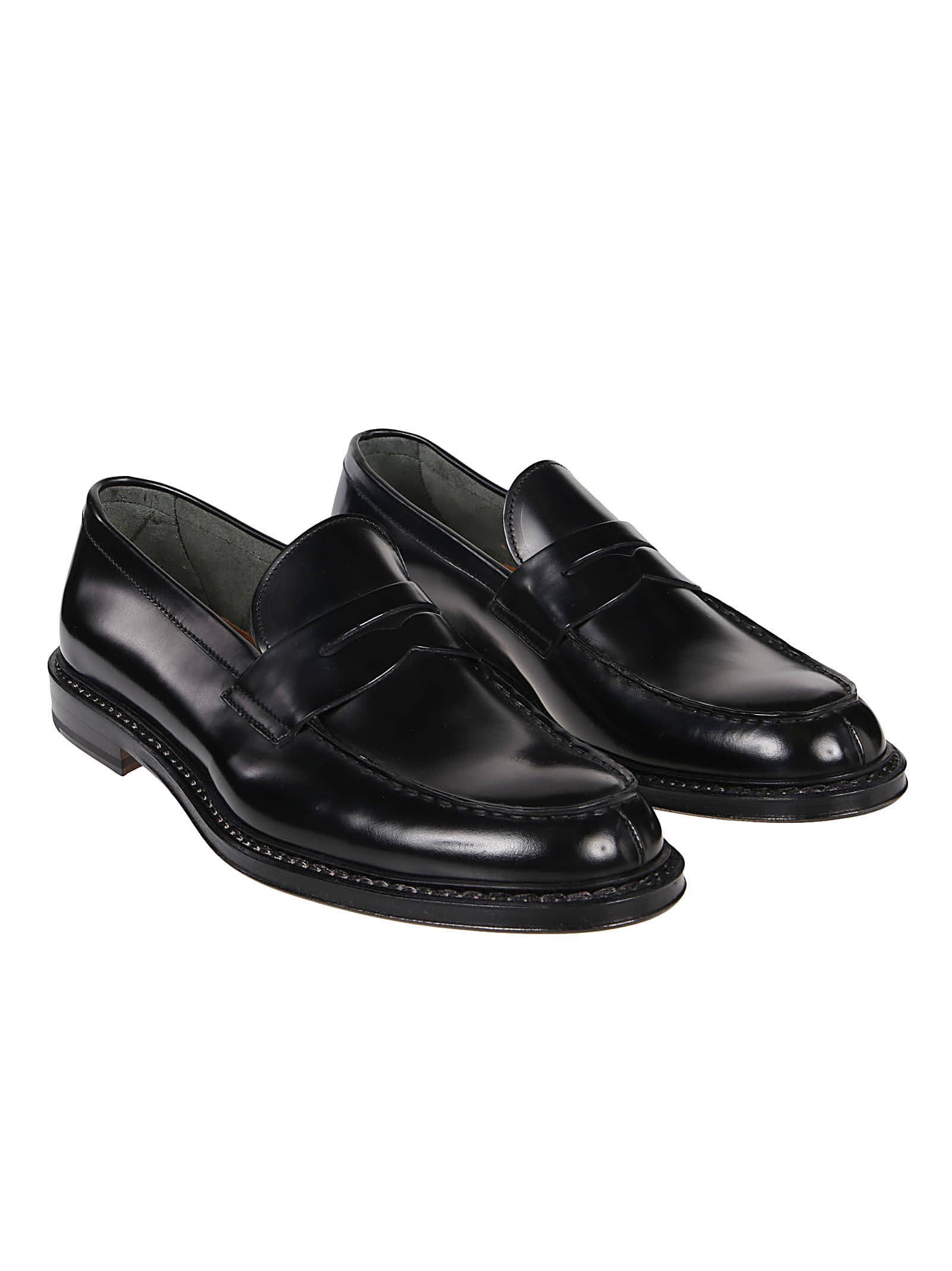 Shop Doucal's Penny Loafers Doucals In Black