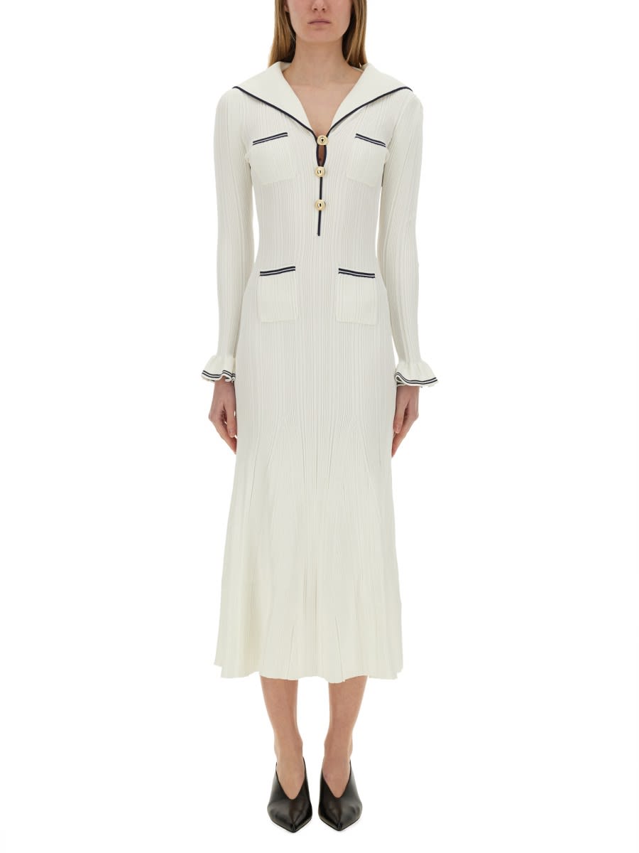 Self-portrait Self Portrait White Viscose Blend Dress Women In White