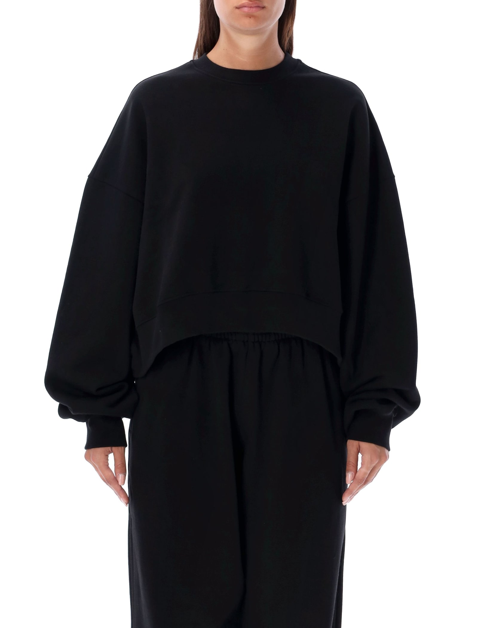 Wardrobe.nyc X Hailey Bieber Oversize Track Sweatshirt In Black