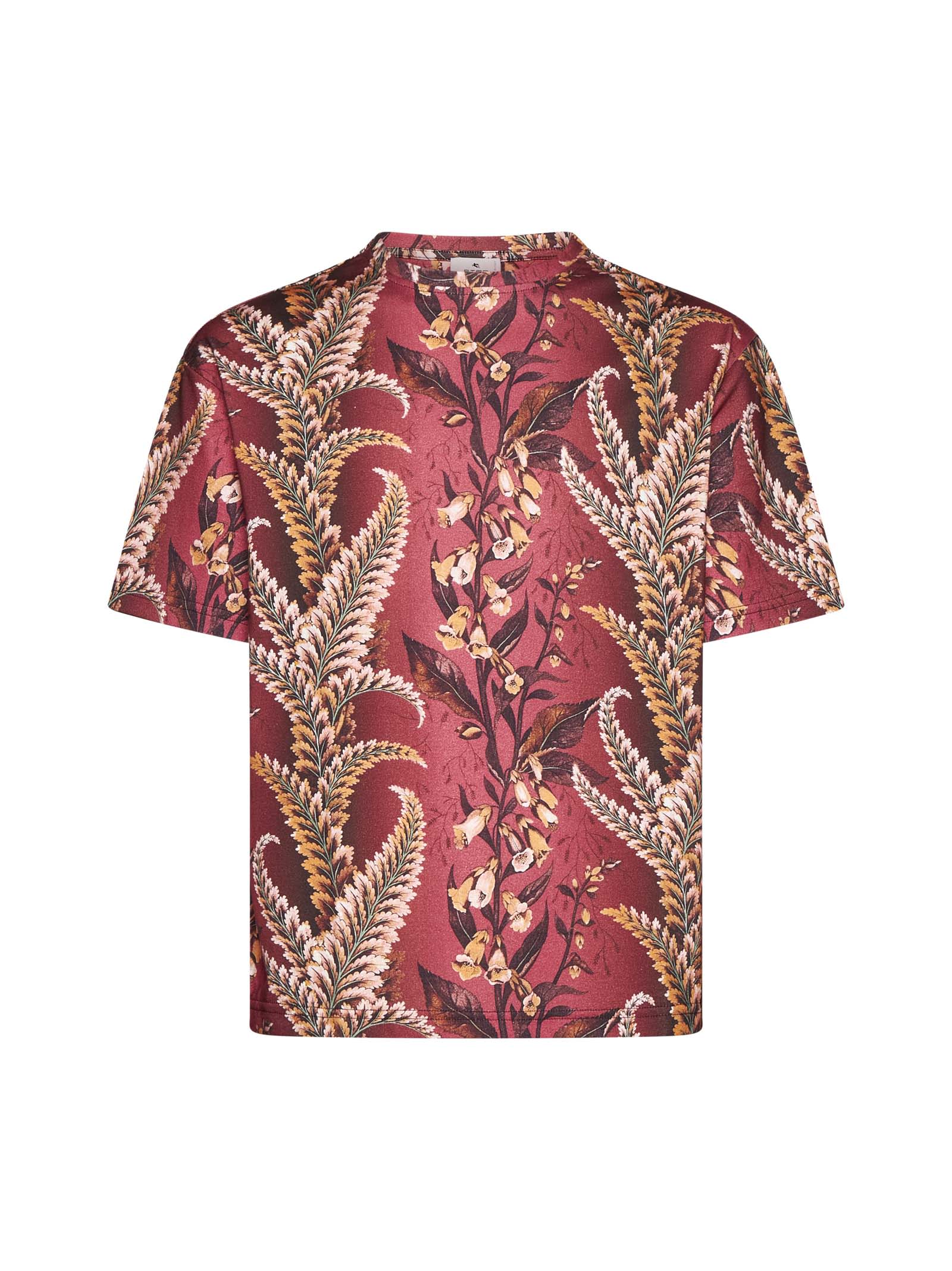 Etro T-shirt In Stampa F.do Bordeaux