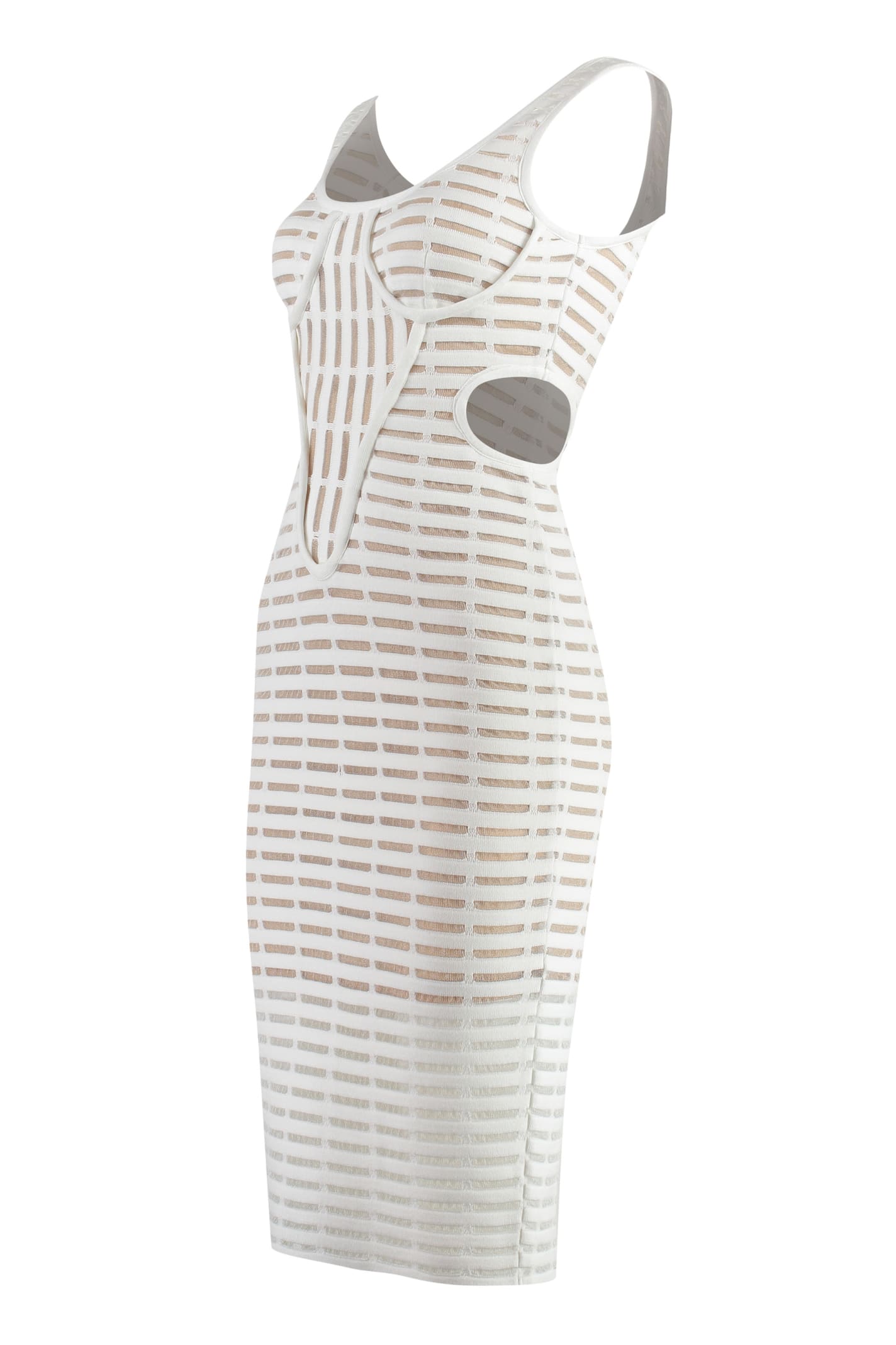 Shop Genny Knitted Dress In White