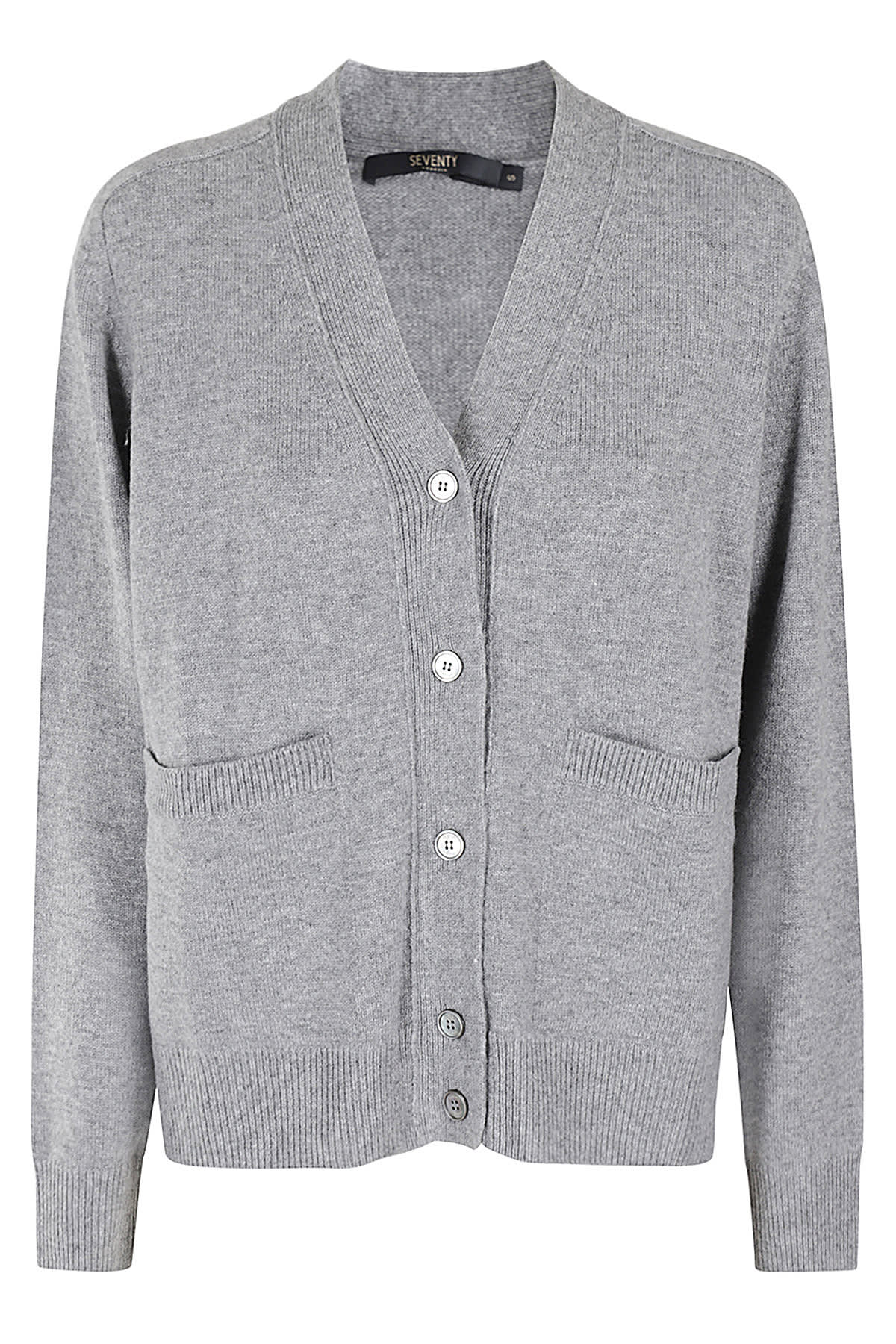 Shop Seventy Cardigan Lungo In Grigio Chiaro