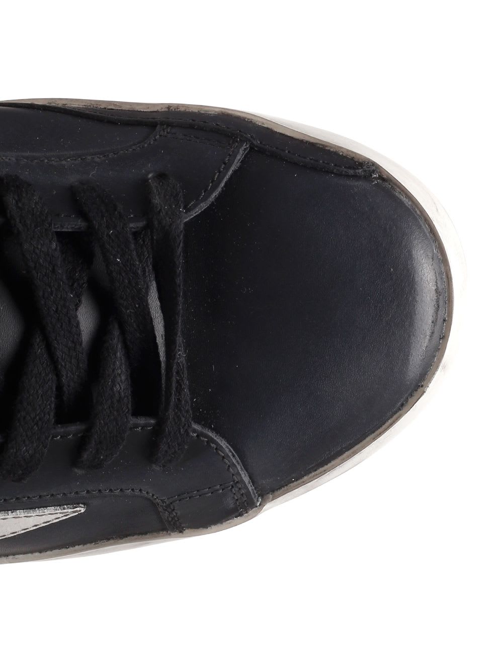 Shop Golden Goose Black Super Star Sneakers