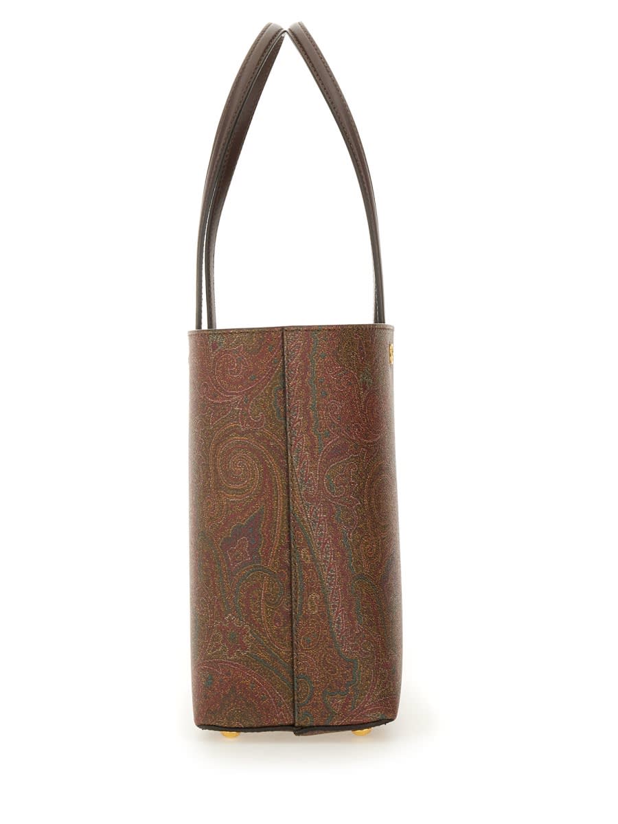 Shop Etro Essential Bag In Brown