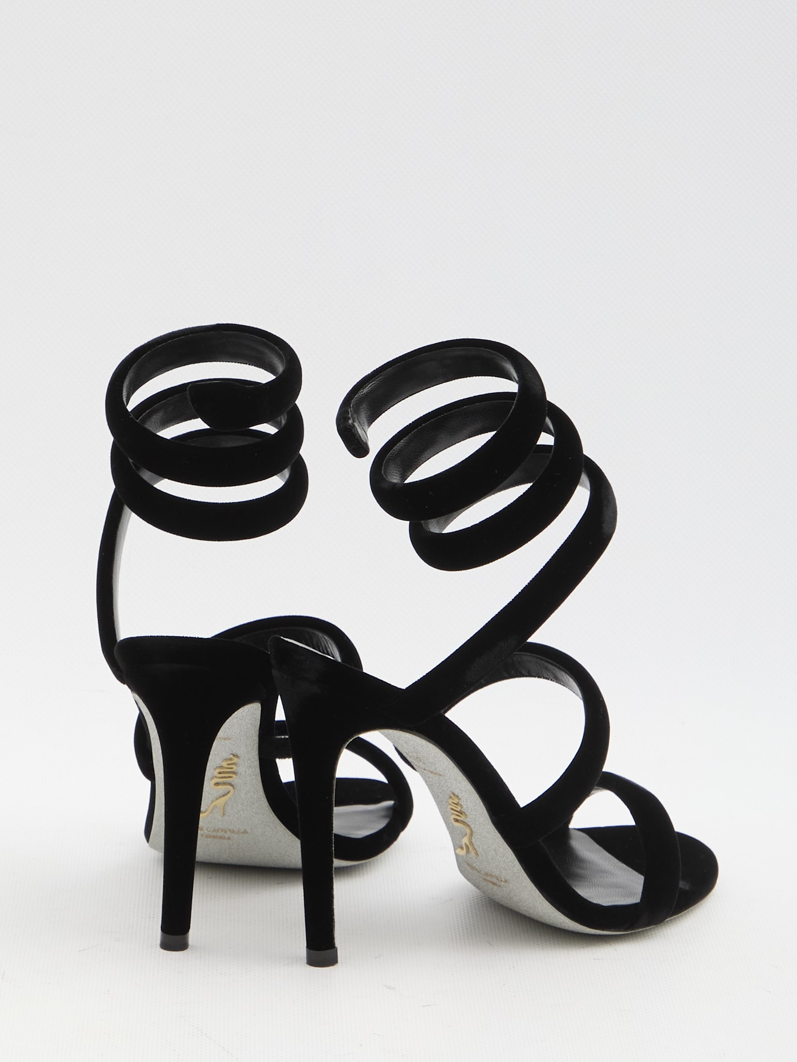 Shop René Caovilla Cleo Sandals In Black