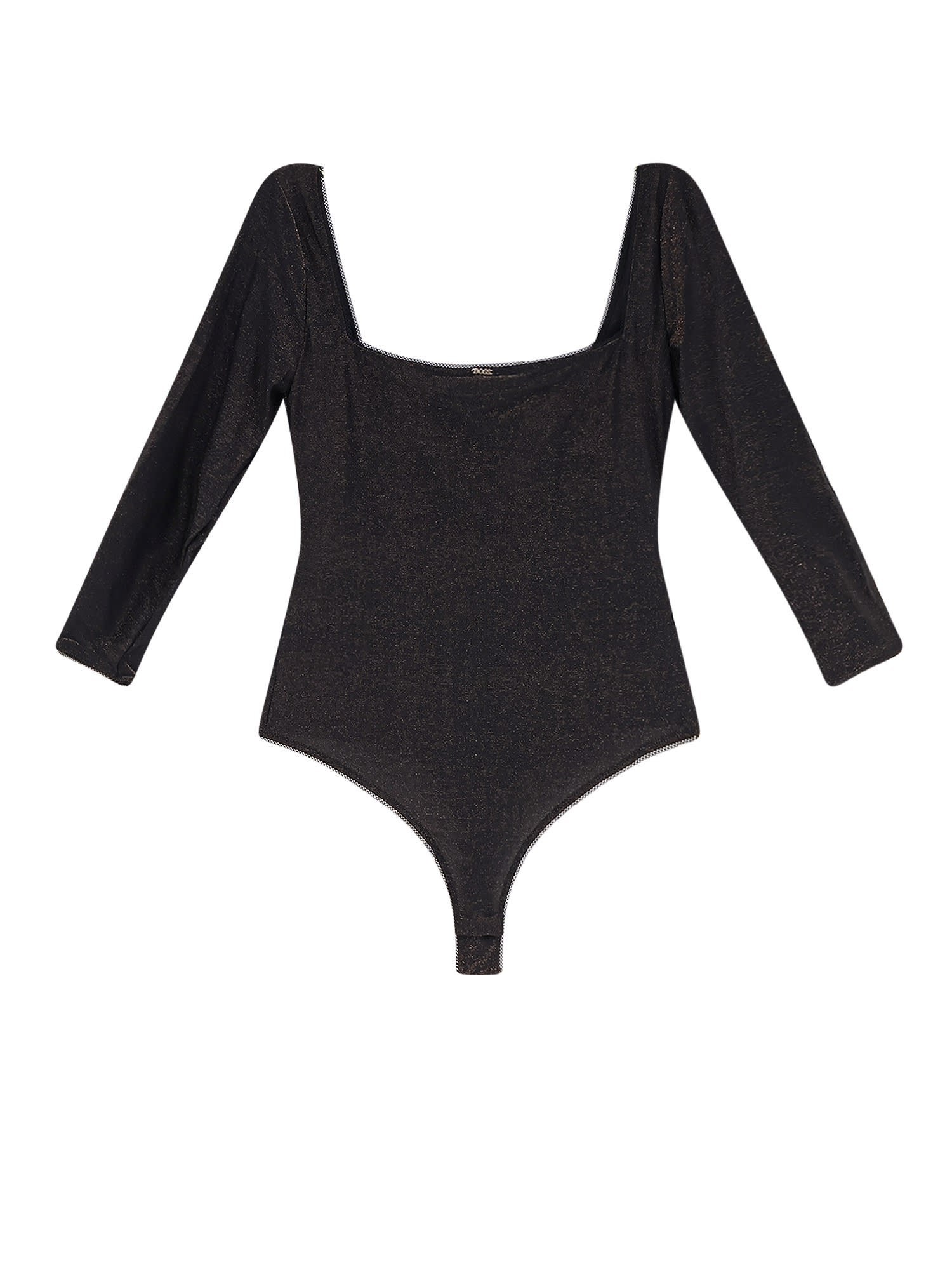 Hugo Boss Boss Women Lurex Bodysuit In Black