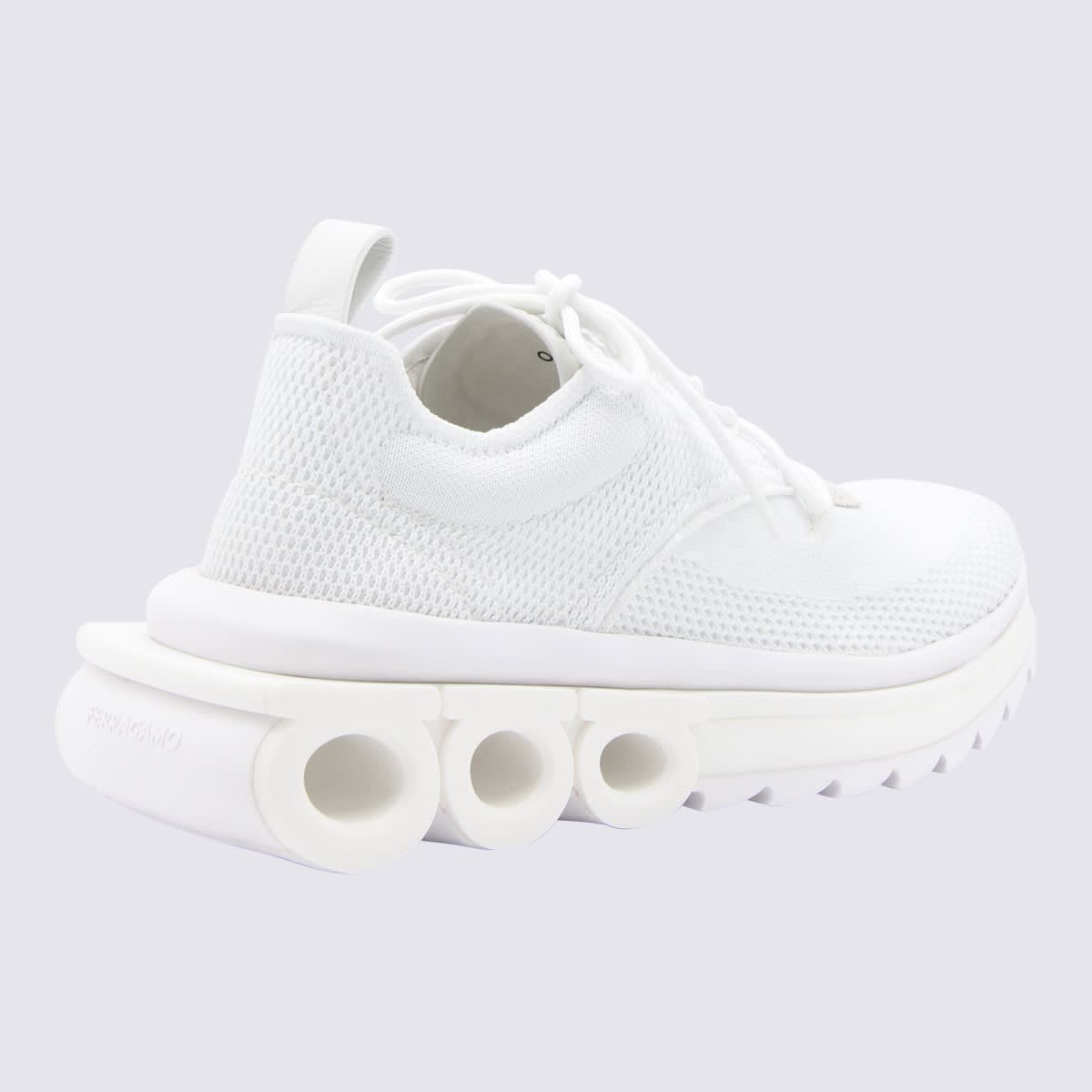 Shop Ferragamo White Sneakers