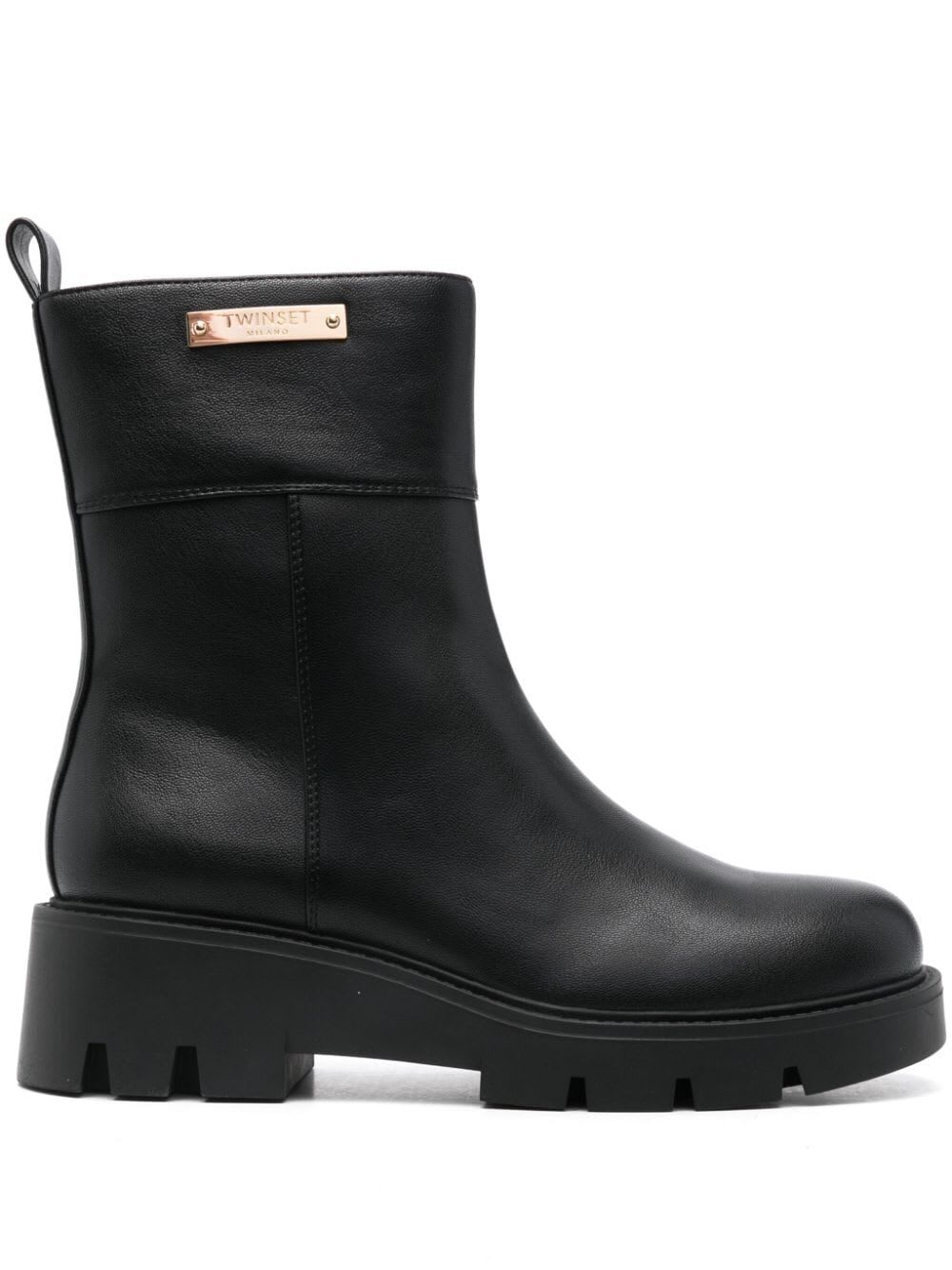 Shop Twinset Ankel Boot In Black