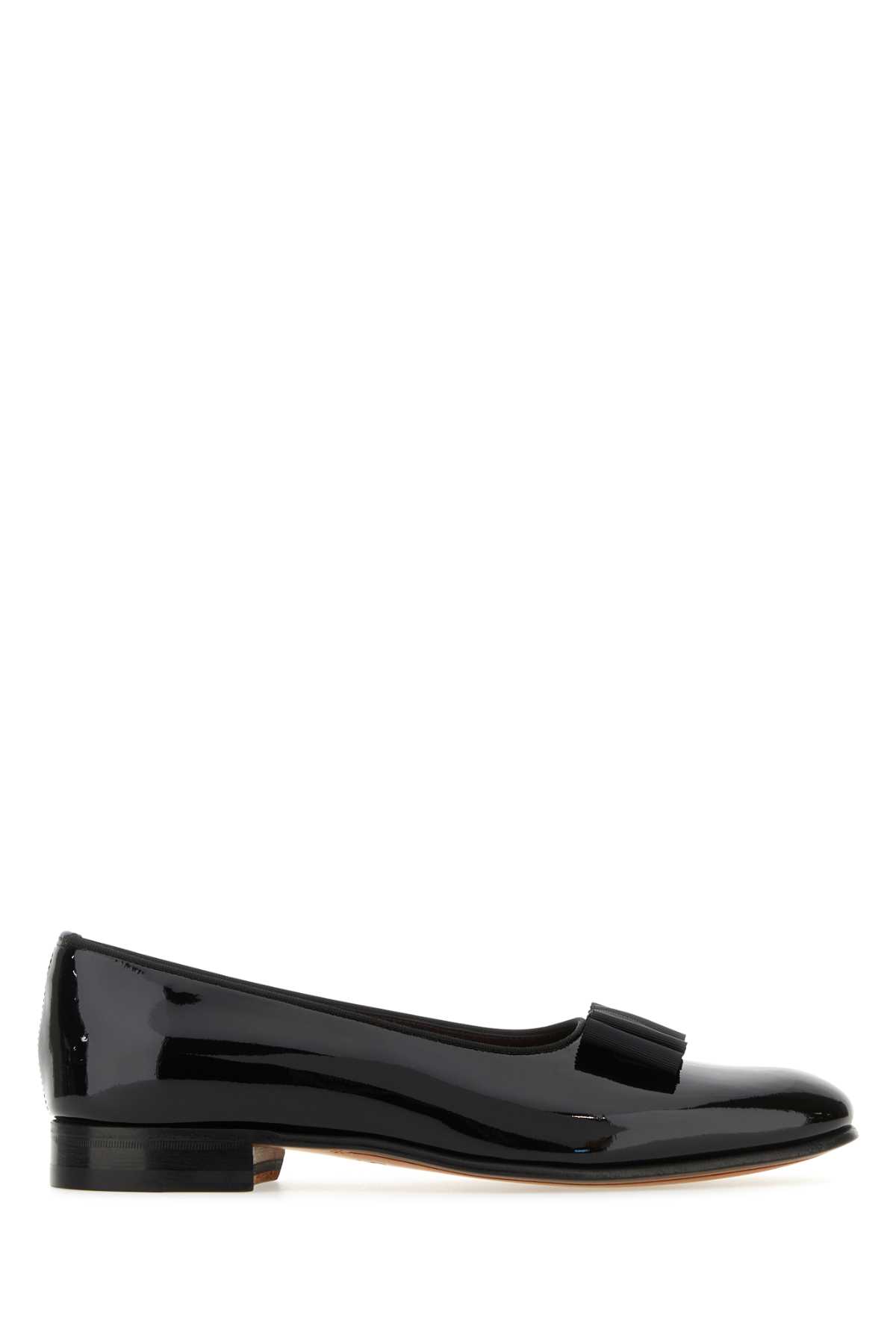 Black Leather Opera Loafers