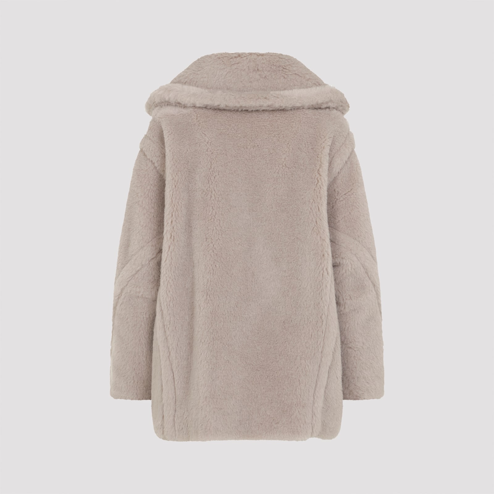 Max Mara Olga Teddy Beige Alpaca Coat In Neutral