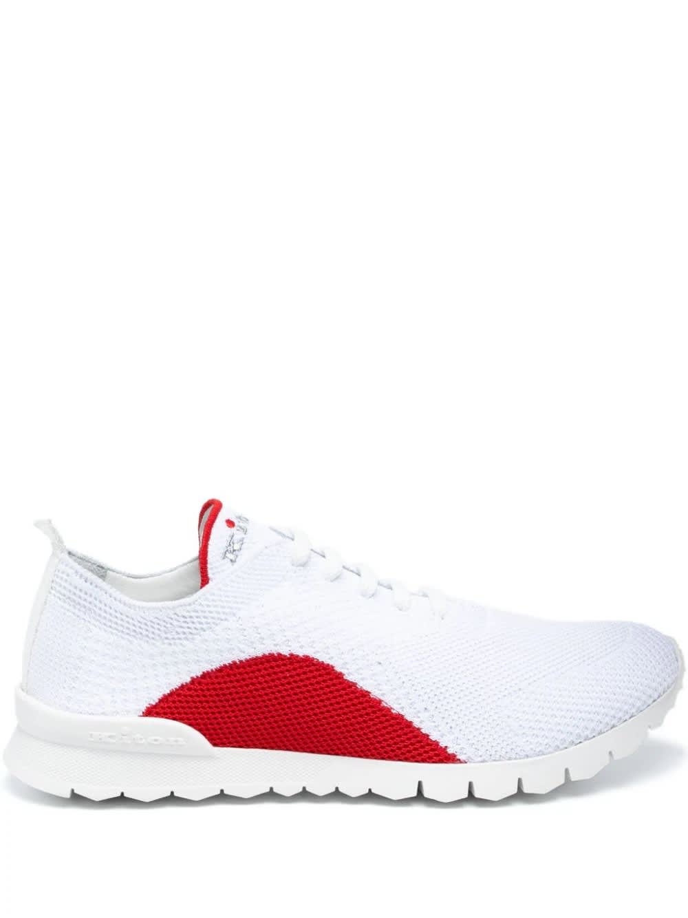 White And Red fit Running Sneakers