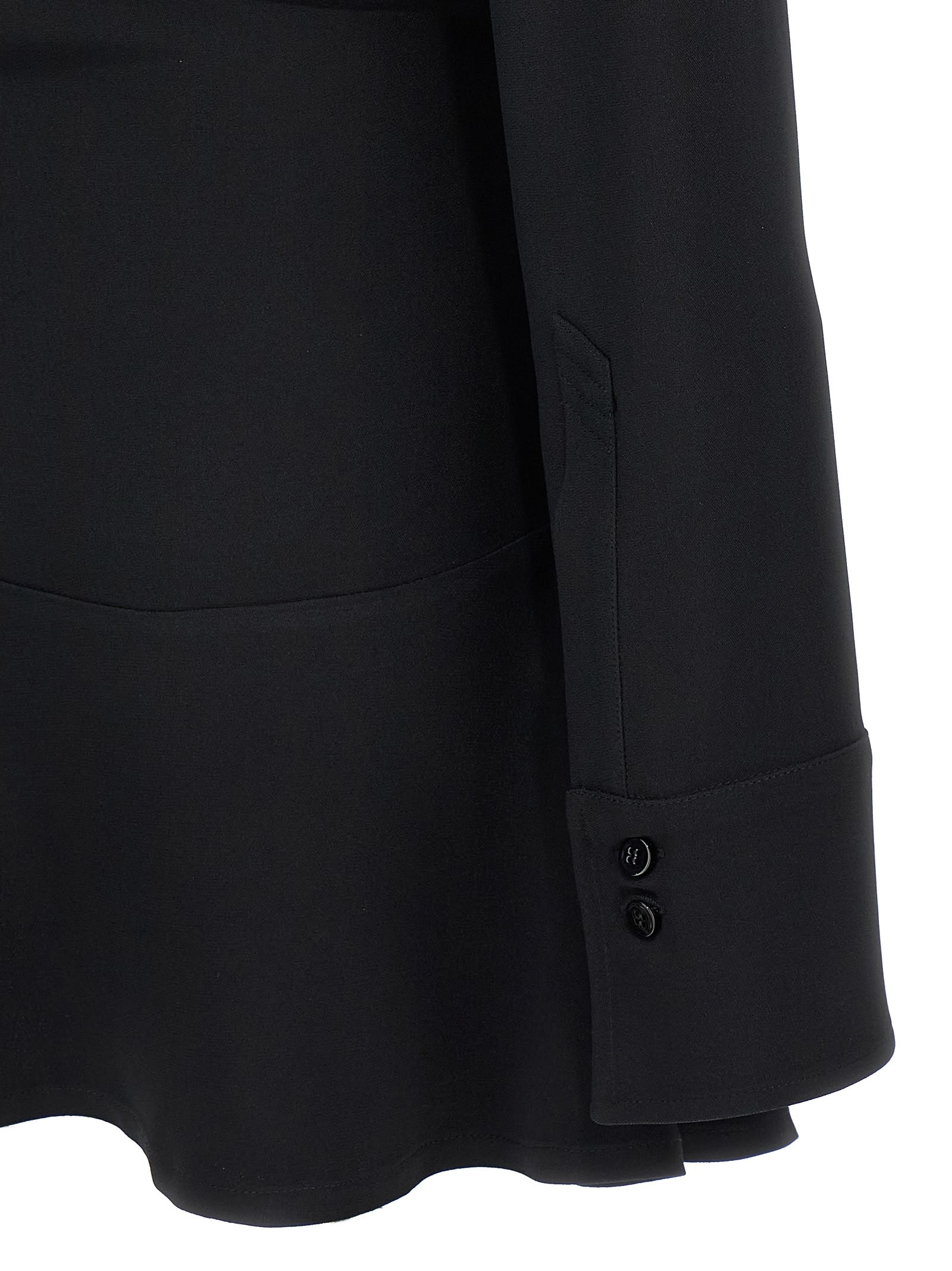 Attico Mini Dress With Deep V-neck In Black
