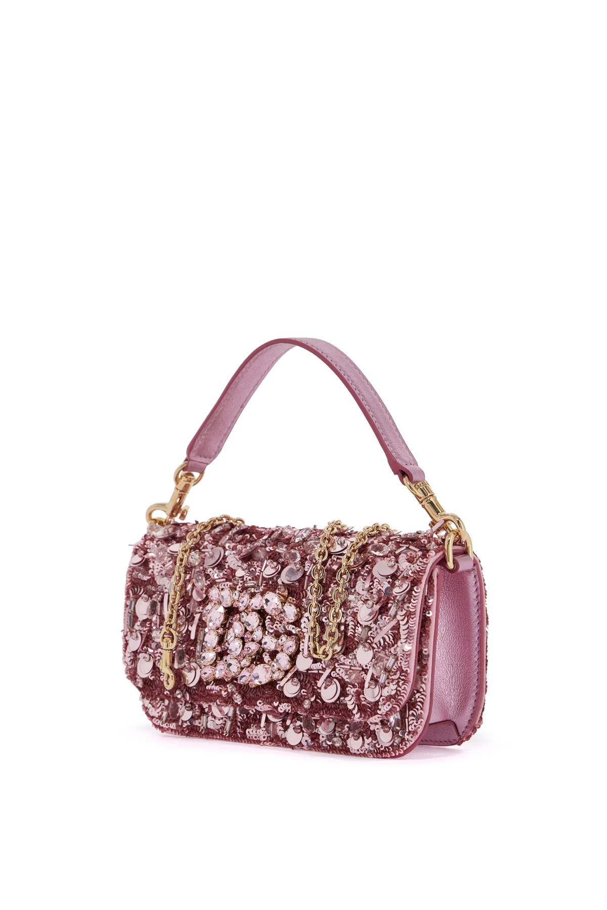Dolce & Gabbana 3.5 Handbag With Sequins In Rosa/rosa (pink)