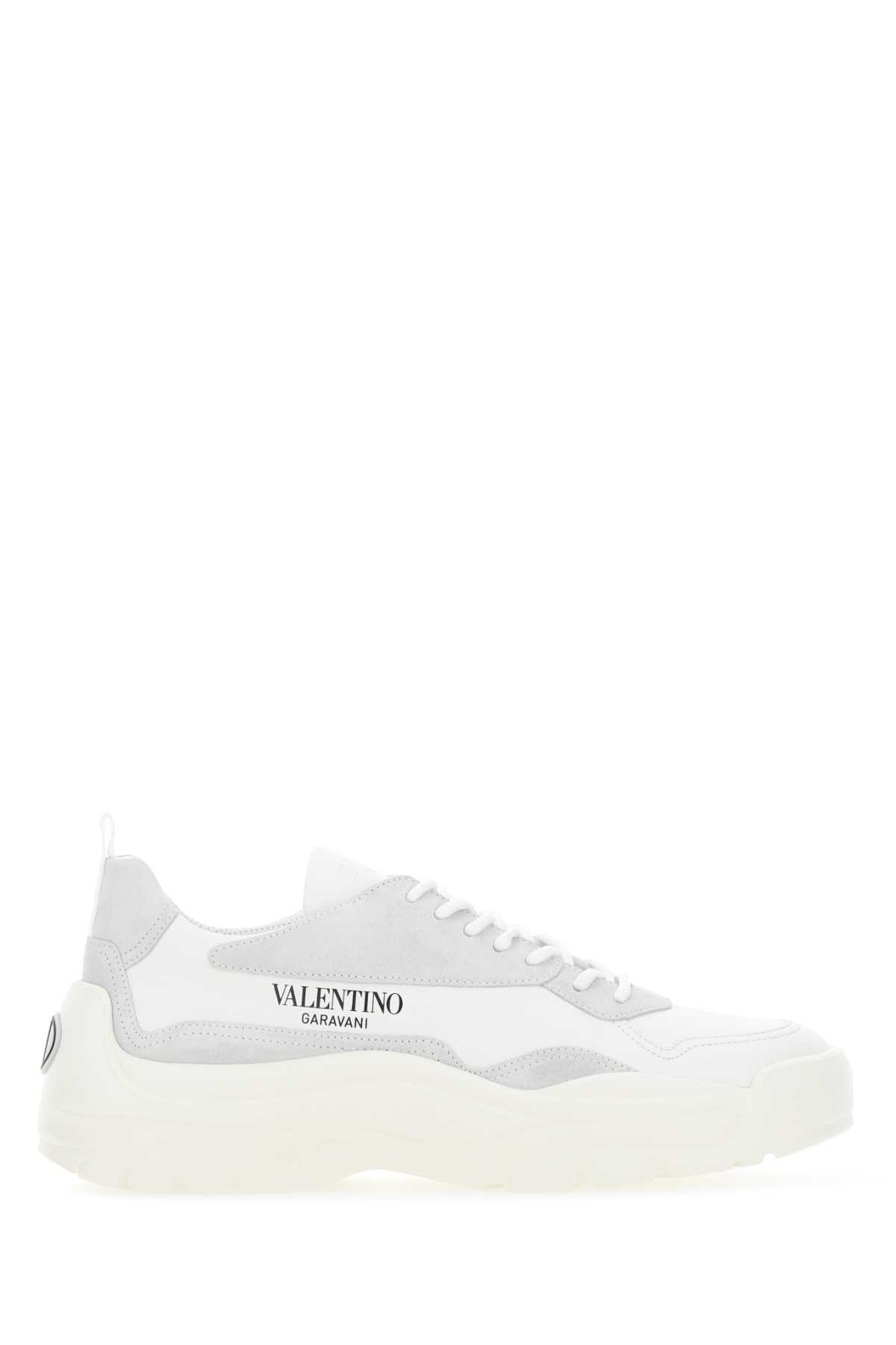 Valentino Garavani Two-tone Leather And Suede Gumboy Sneakers