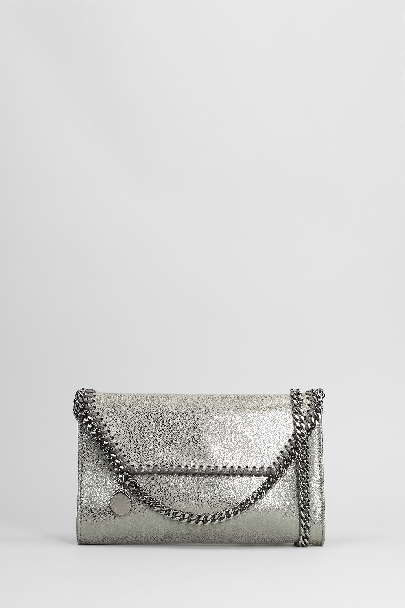 Stella Mccartney Falabella Wallet Shoulder Bag In Grey Polyester In Gray