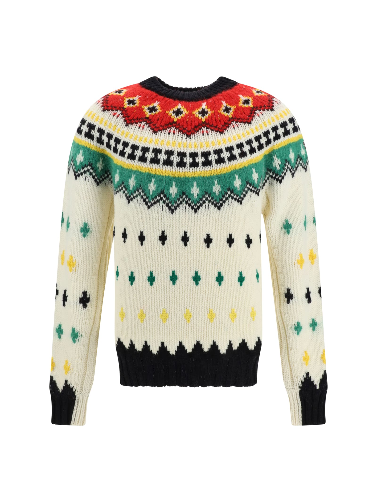 Shop Moncler Tricot Sweater In Multicolour