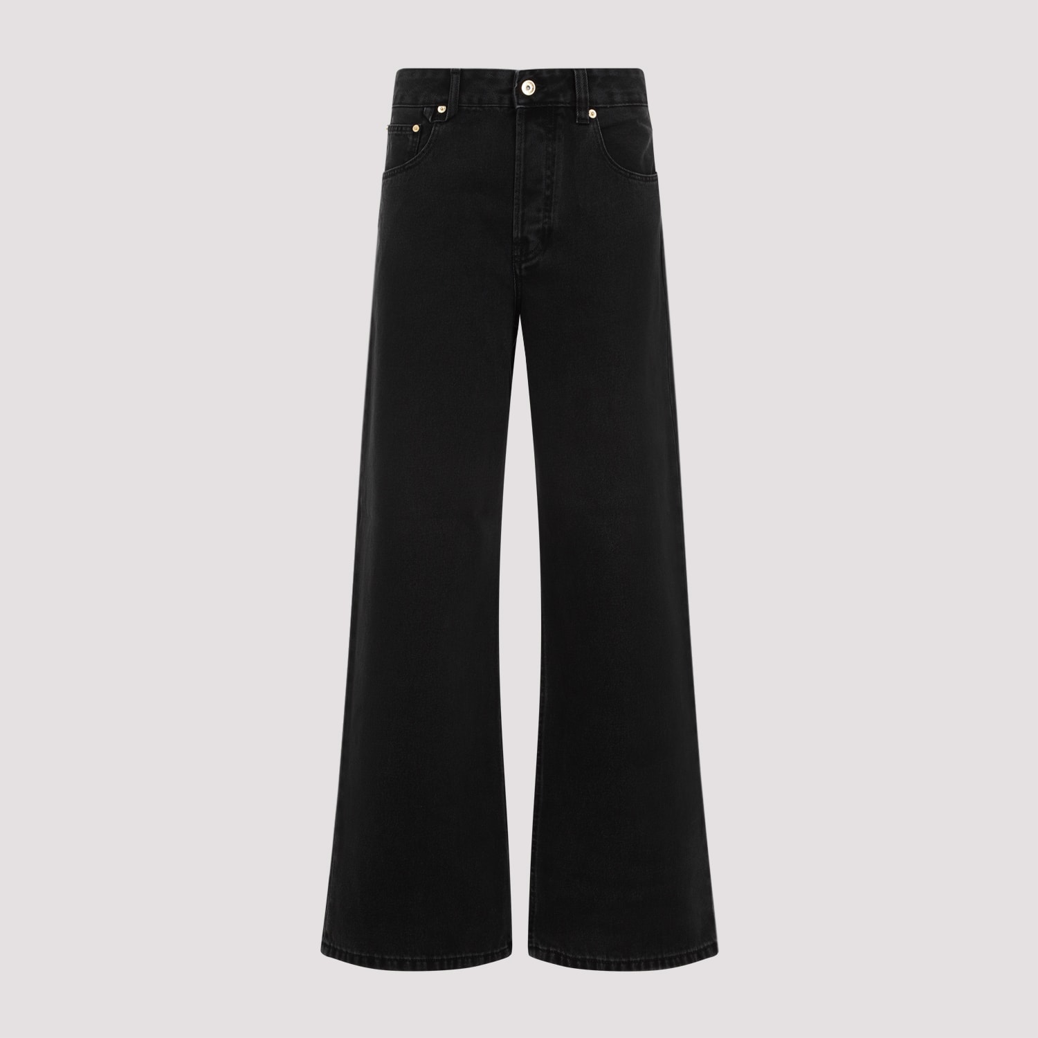 Shop Jacquemus Le De-nîmes Large Jeans In Black