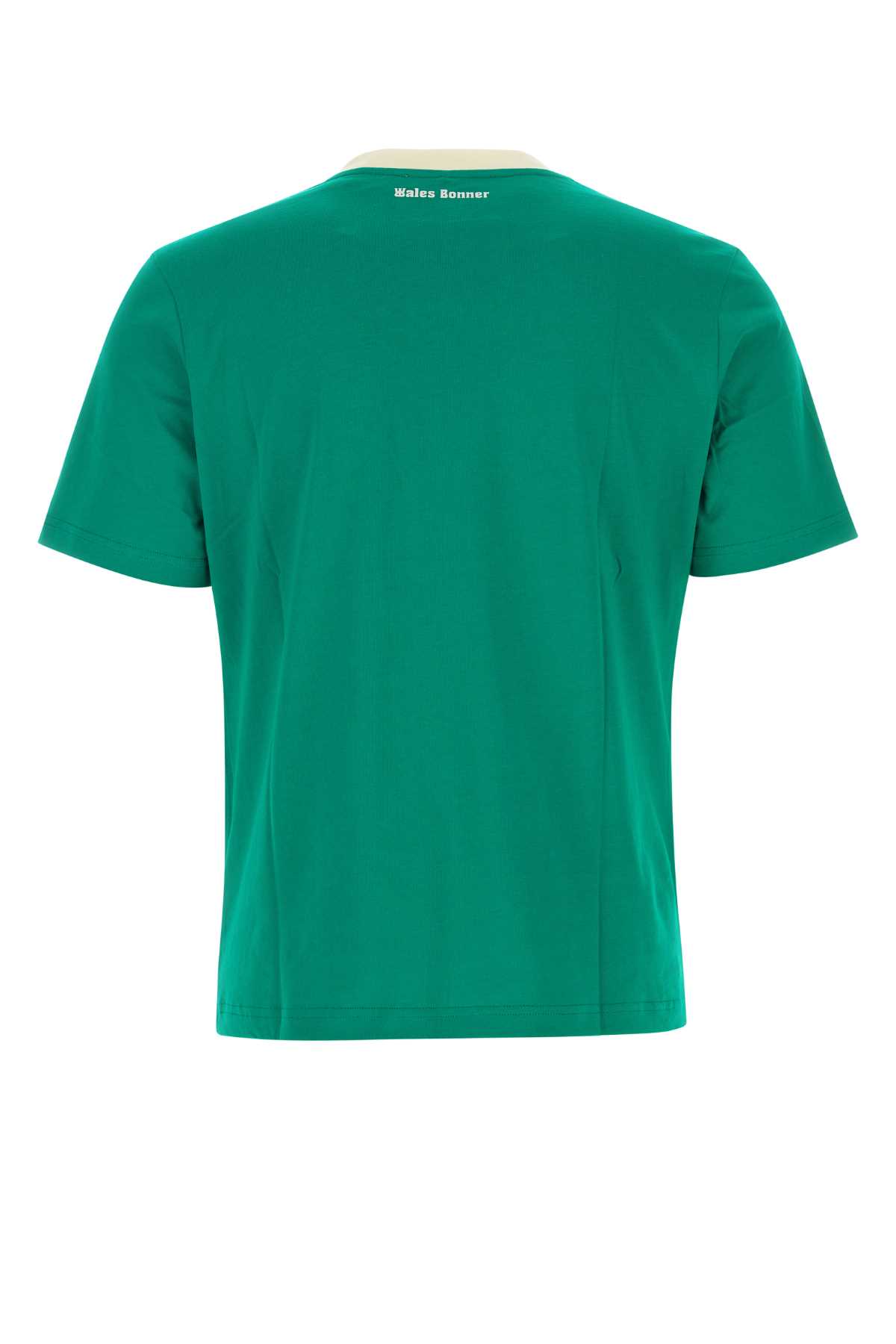 Shop Wales Bonner Green Cotton Resilience T-shirt