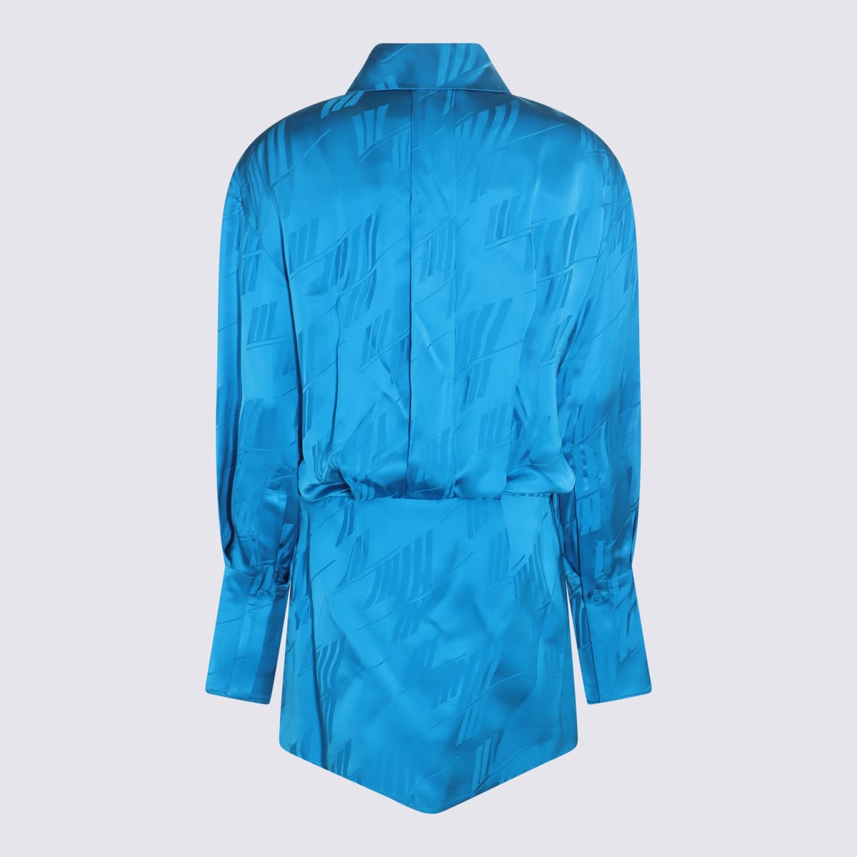 Shop Attico Light Blue Viscose Sylvie Dress