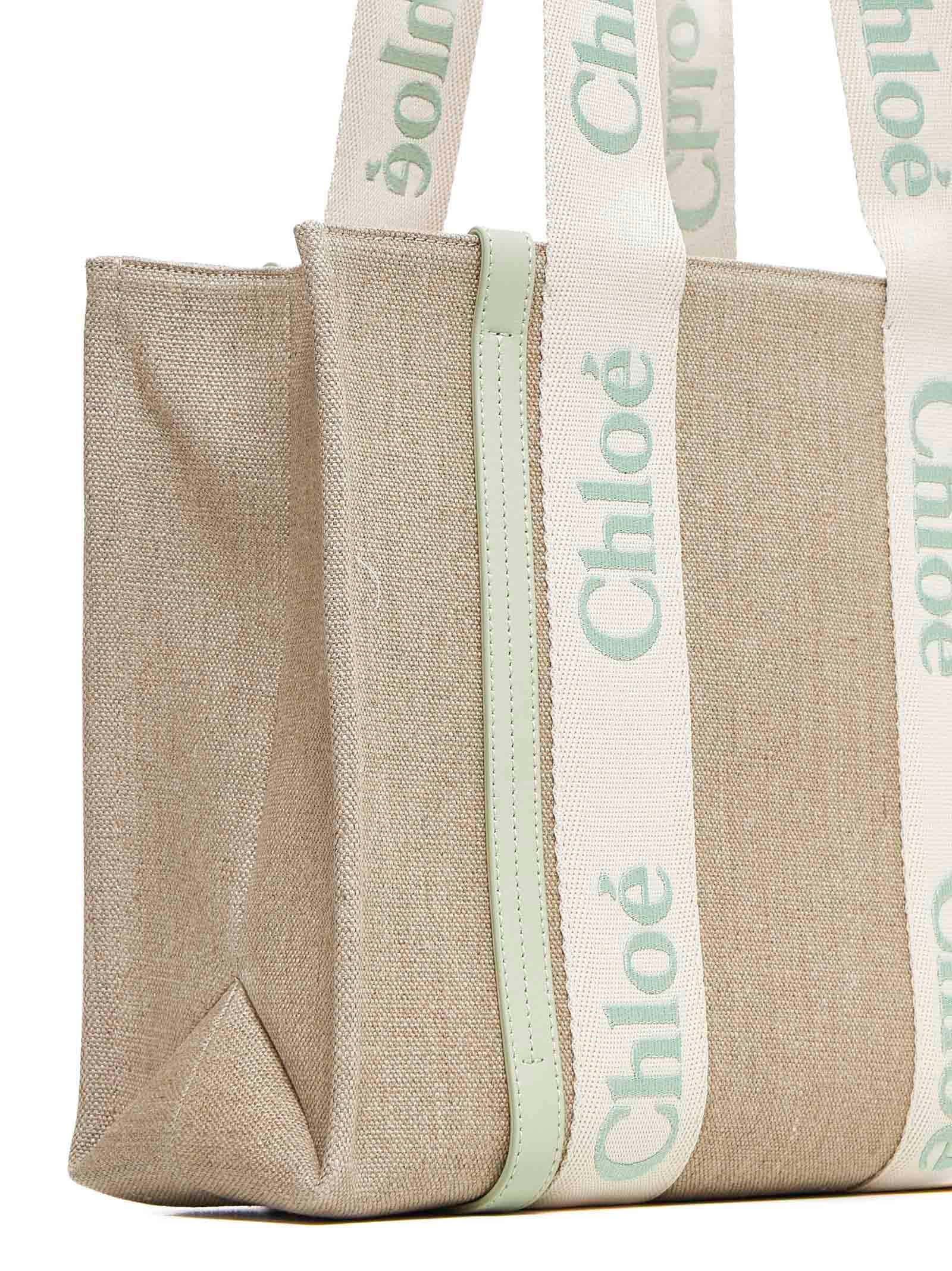 Shop Chloé Tote In Light Eucalyptus